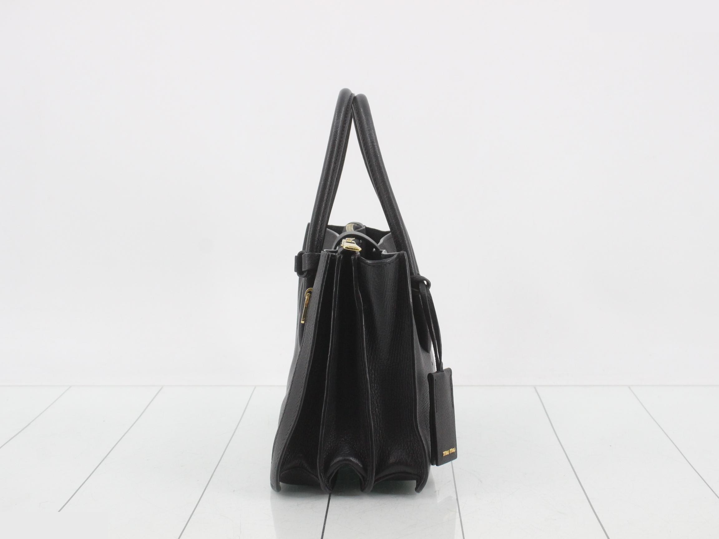 Leather tote bag, 2-way bag, with shoulder strap. — view 4