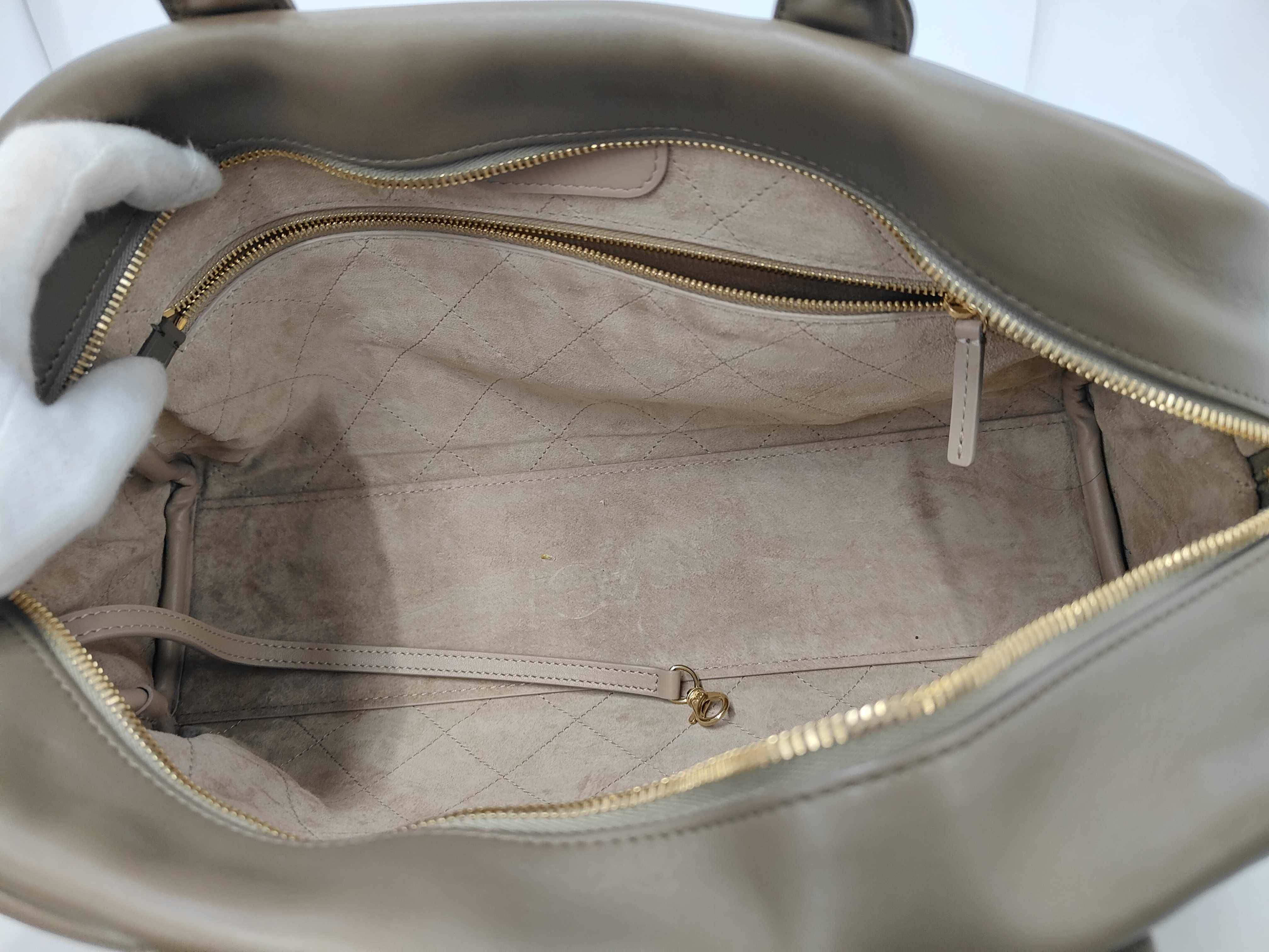 Calfskin Large Bowling Tote Bag Handbag — view 9