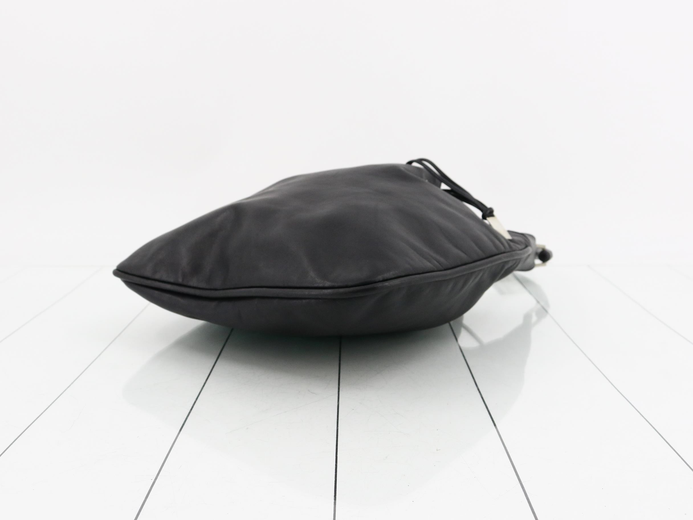 Black leather handbag — view 6