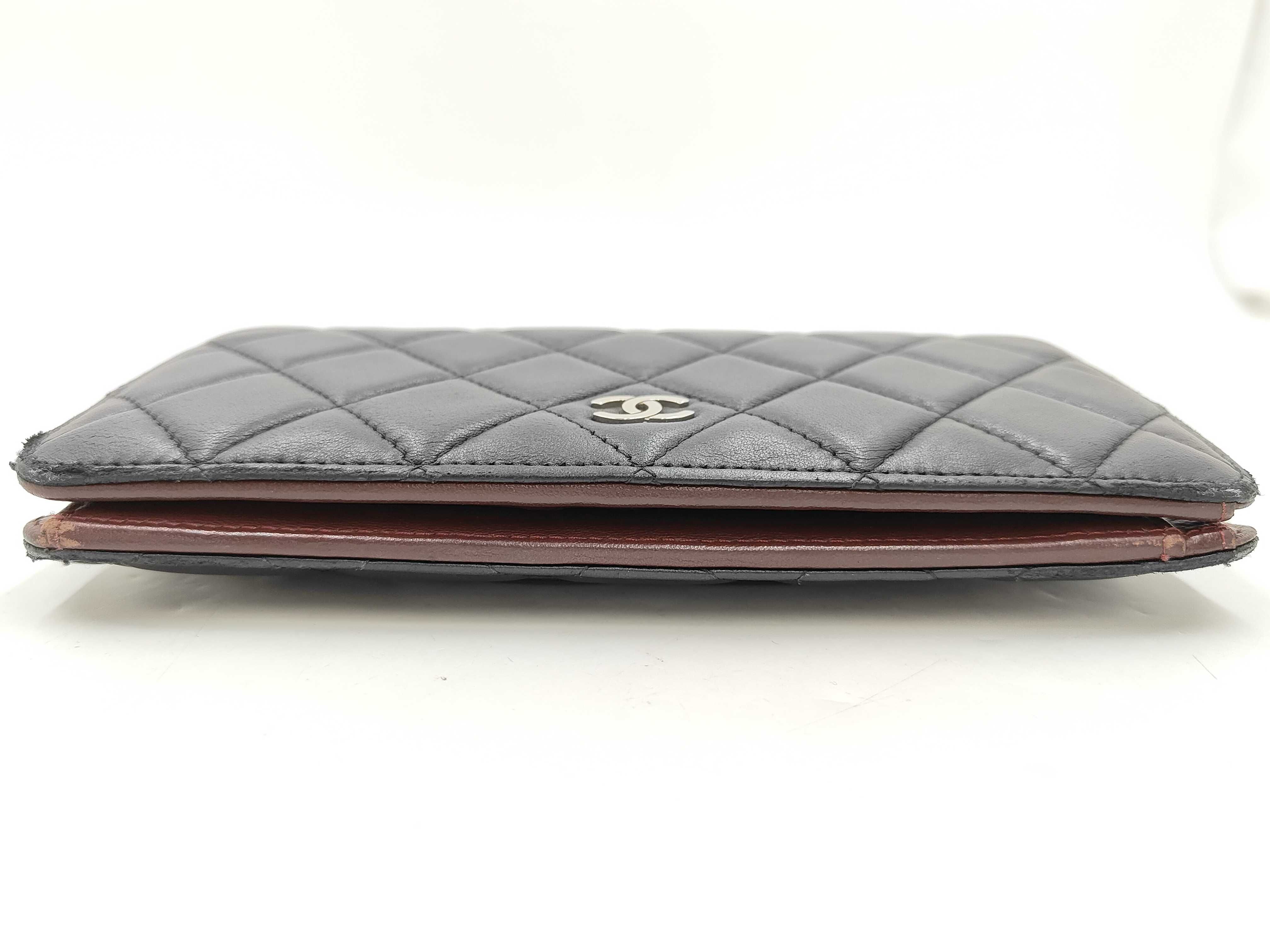 Matelassé Lambskin Bi-fold Wallet, Black — view 3