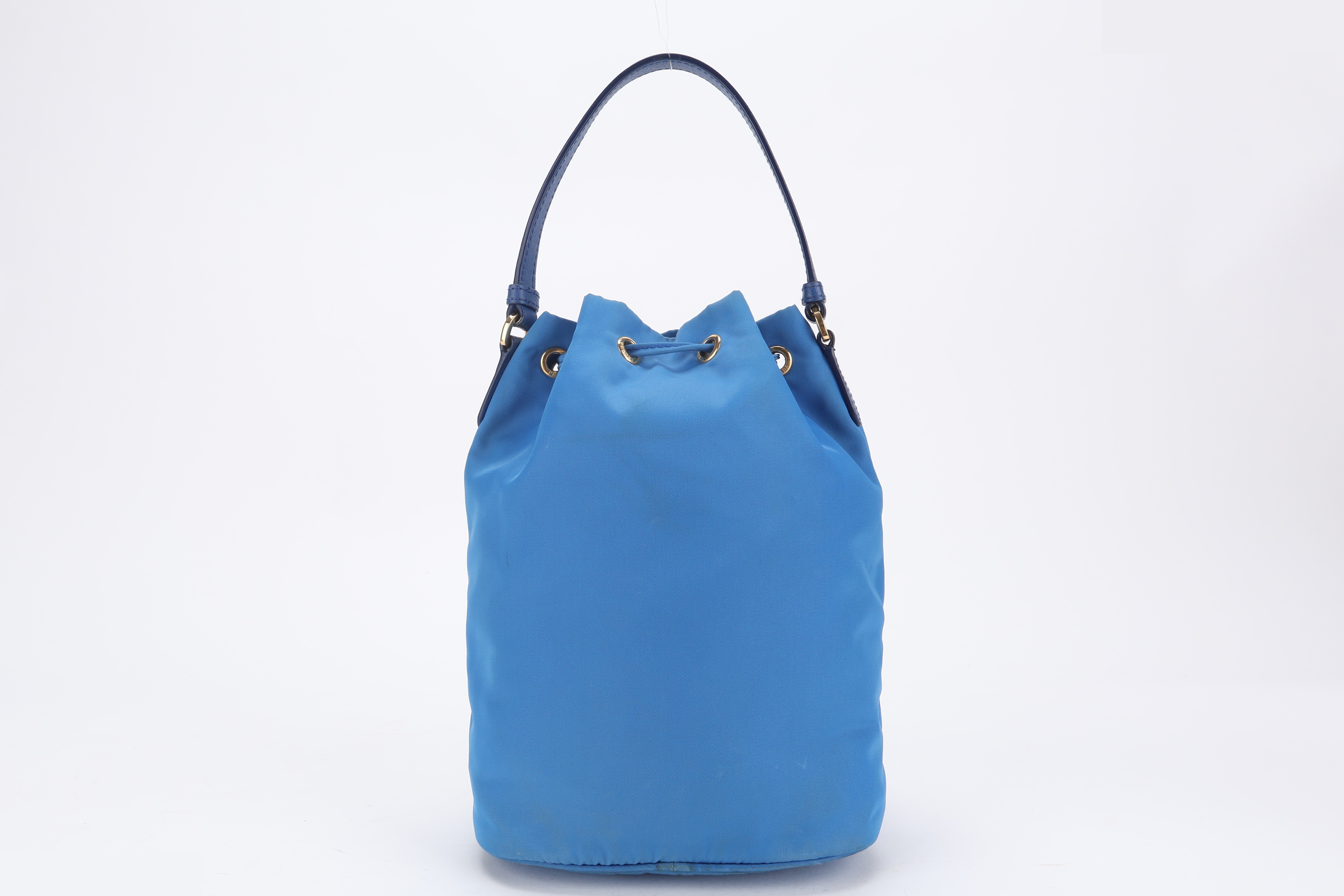 DUET RE-NYLON BLUE TESSUTO BUCKET BAG — view 2