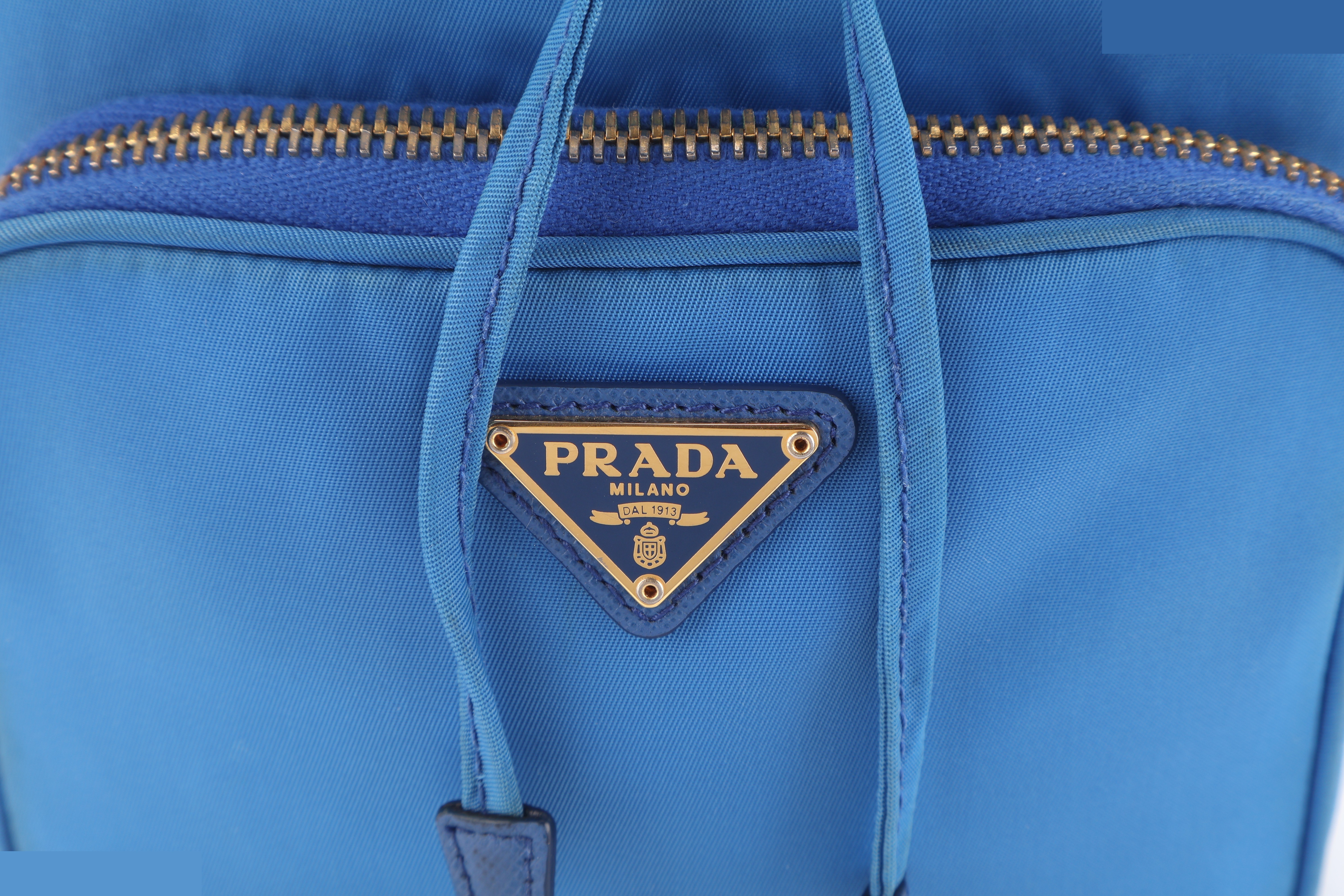 DUET RE-NYLON BLUE TESSUTO BUCKET BAG — view 5