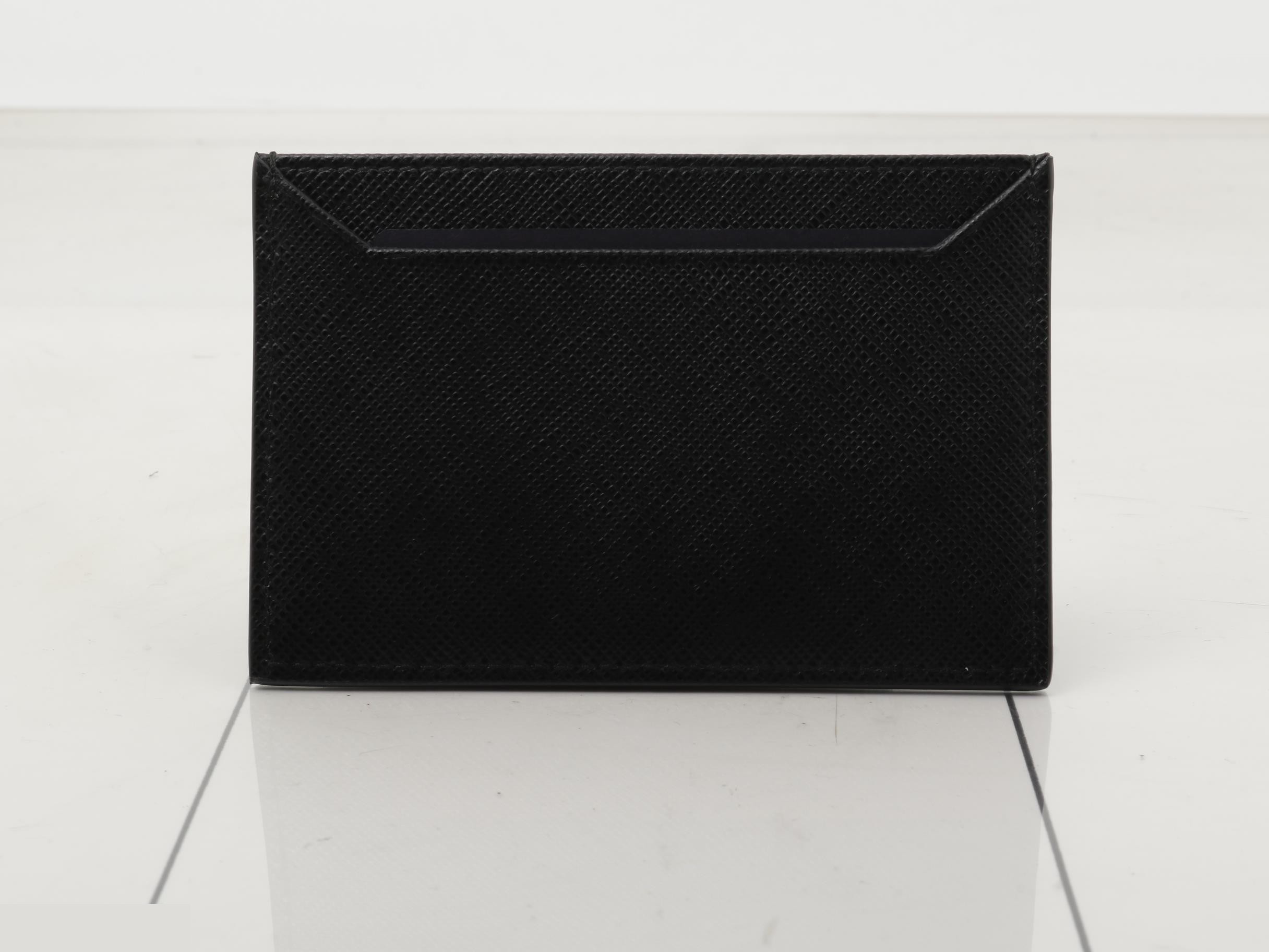 Saffiano card case, black — view 2