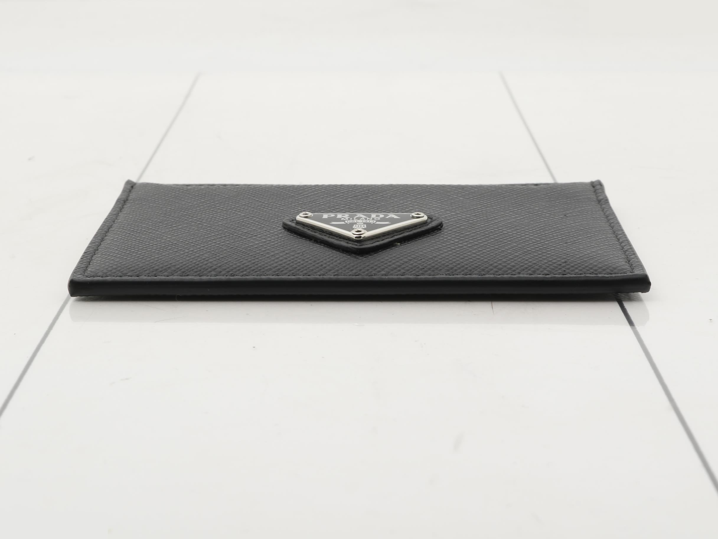 Saffiano card case, black — view 3