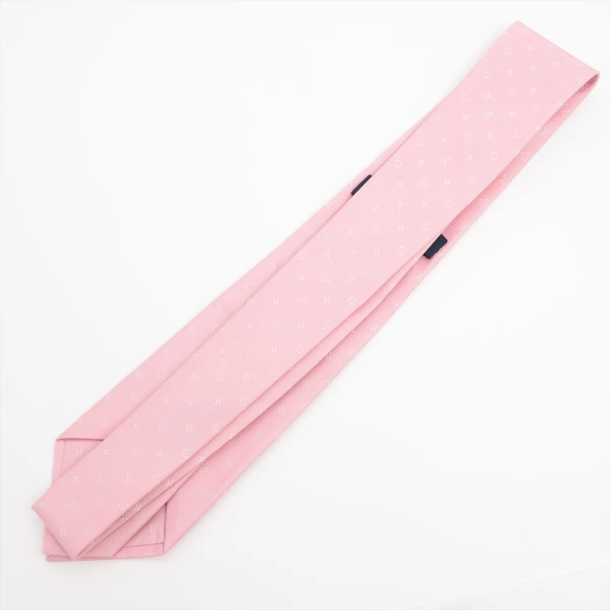 Cravat Monogram Woven 8cm MR1221 Tie, Silk, Pink, — view 2