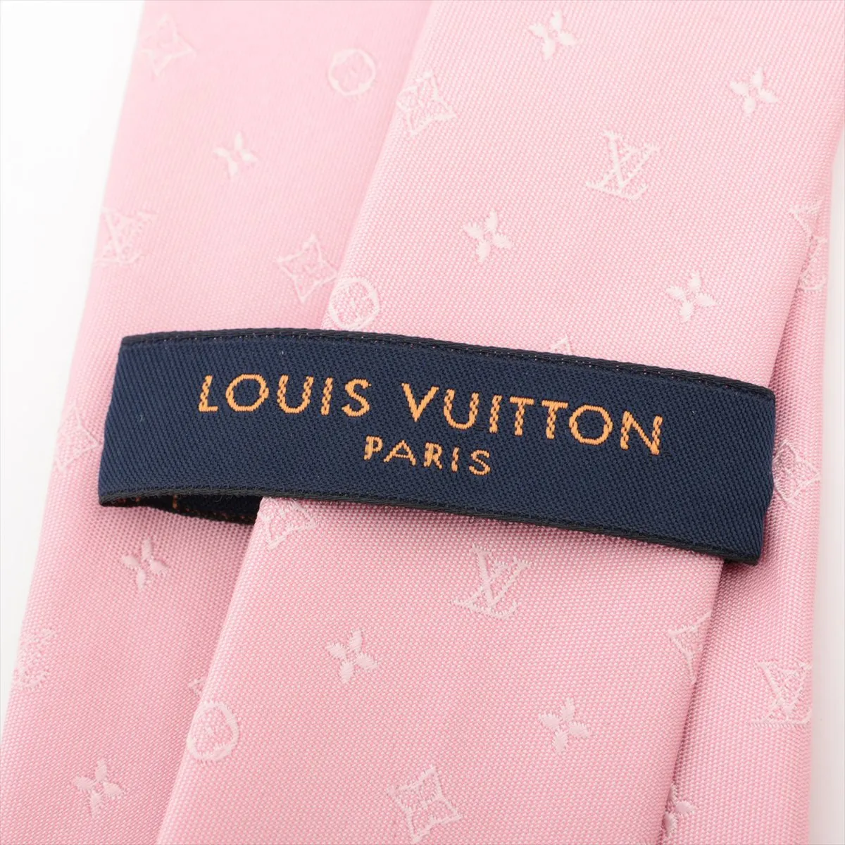 Cravat Monogram Woven 8cm MR1221 Tie, Silk, Pink, — view 3