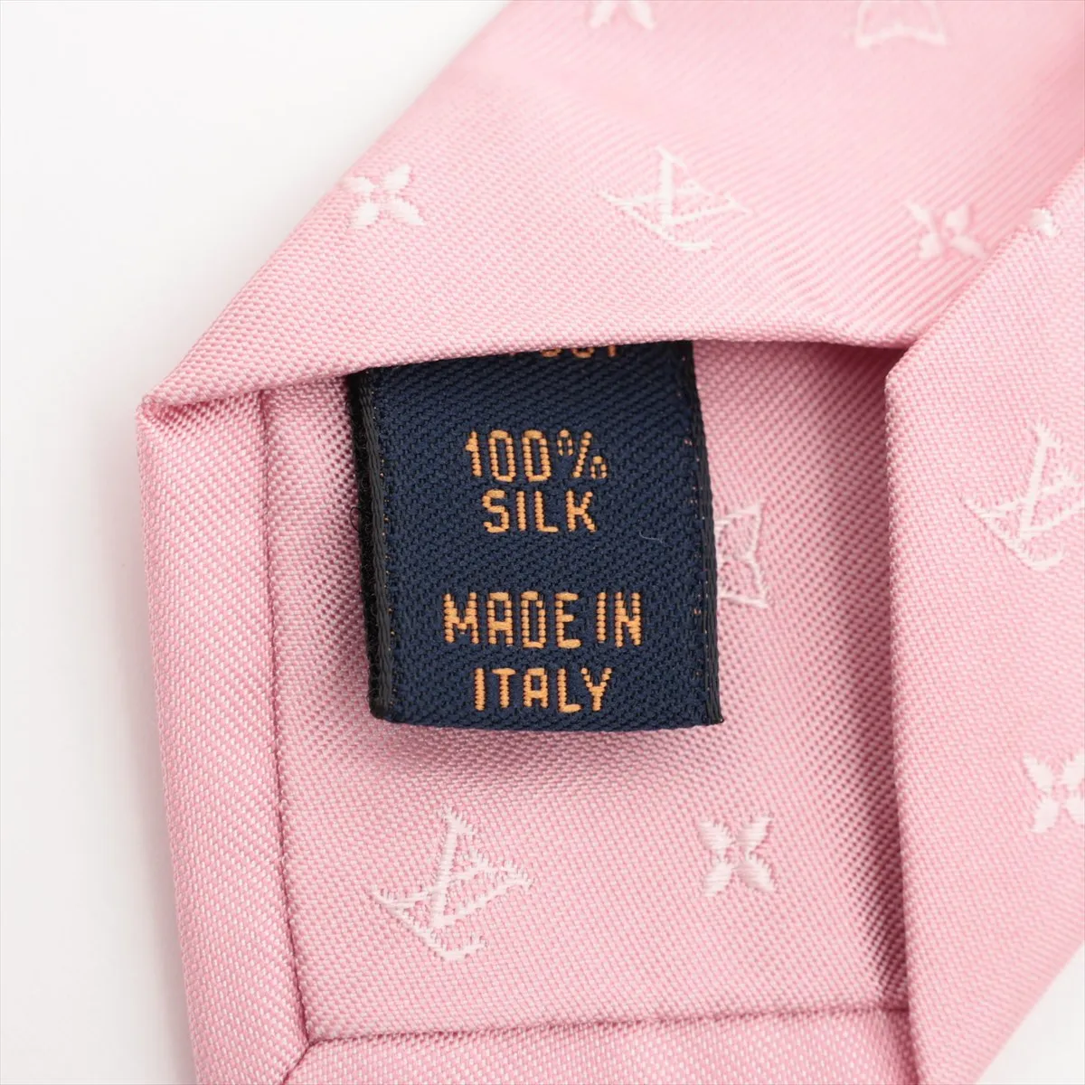 Cravat Monogram Woven 8cm MR1221 Tie, Silk, Pink, — view 4