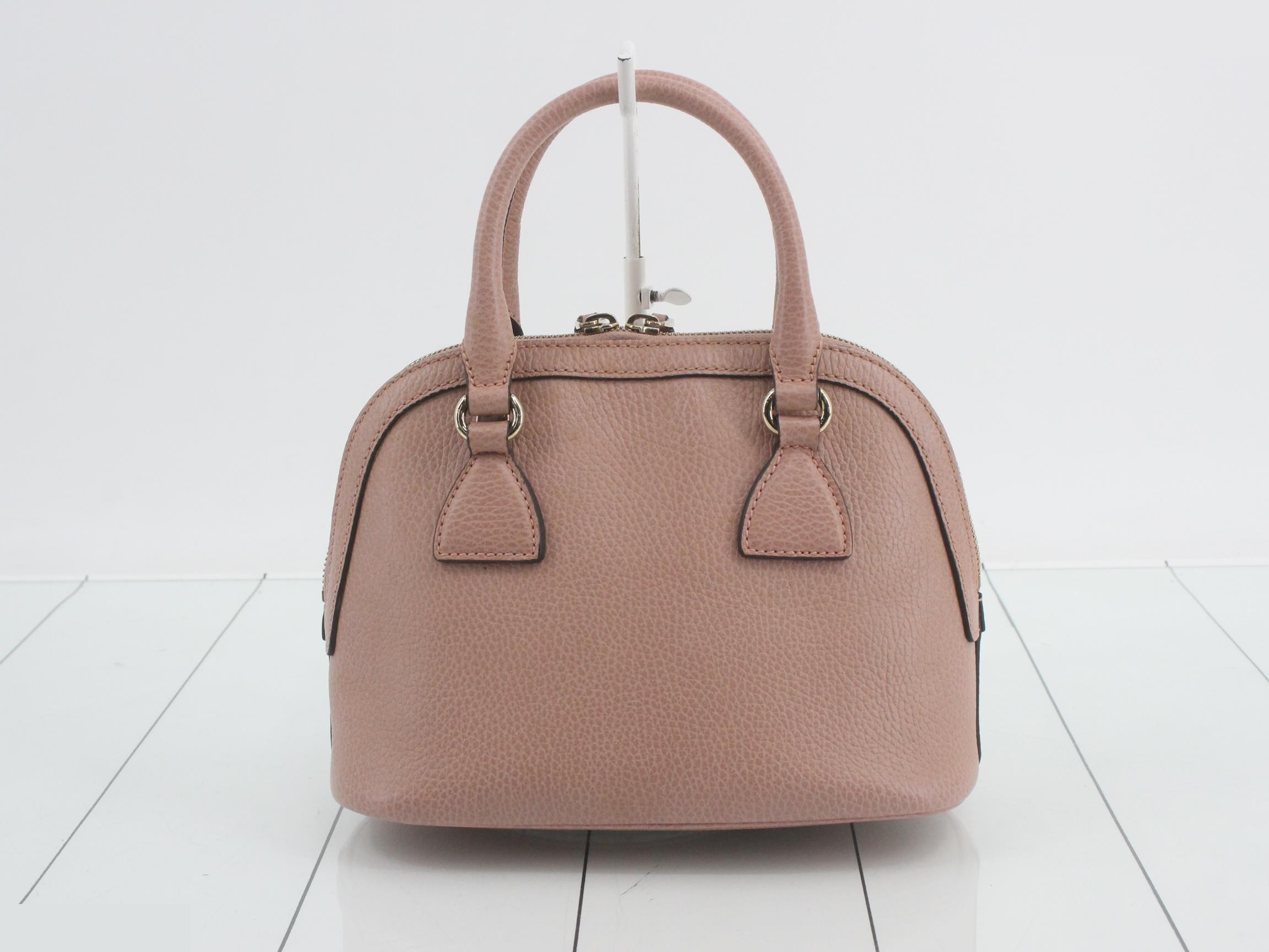Interlocking G Dome Line Leather 2-Way Handbag — view 2