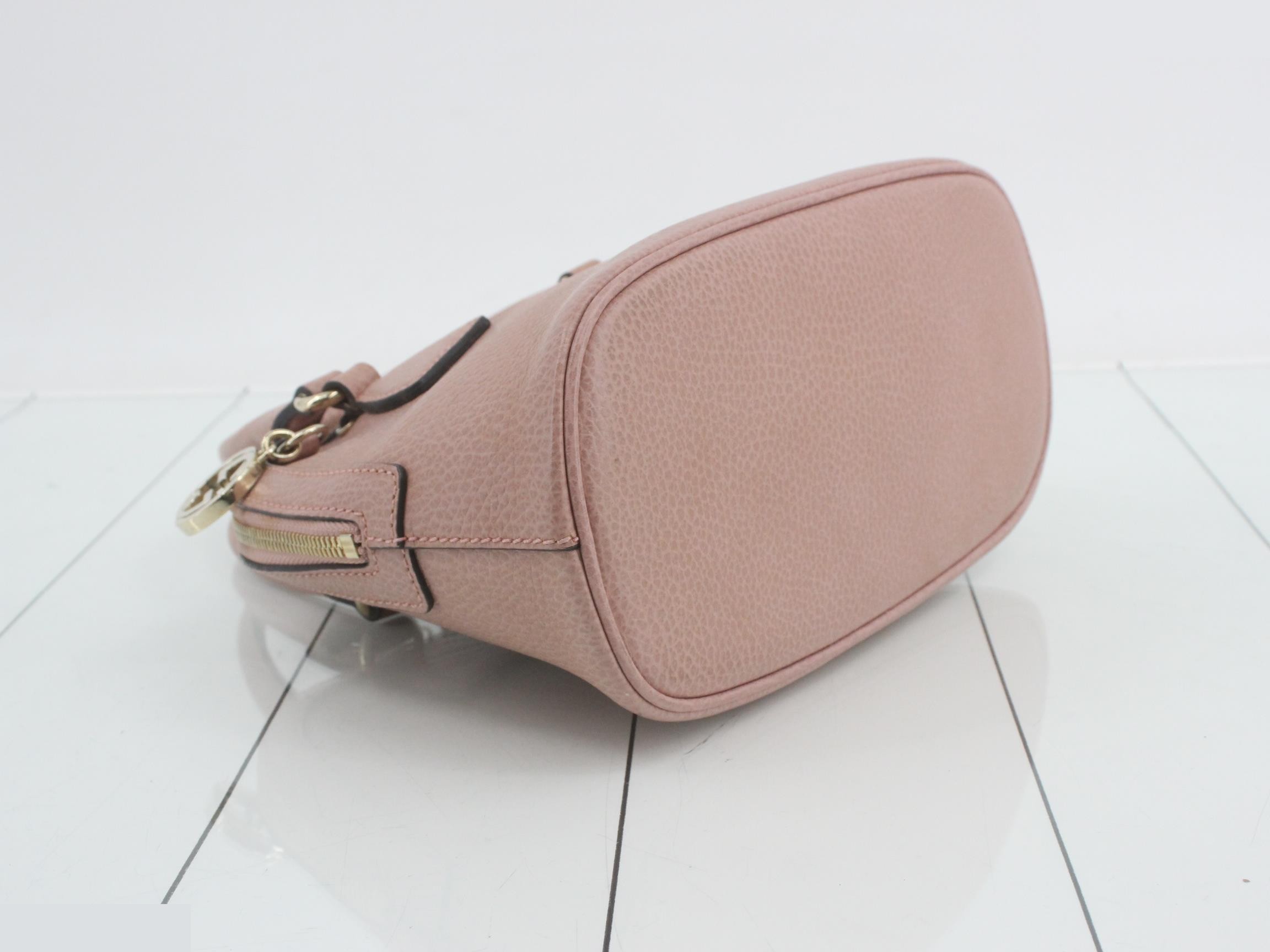 Interlocking G Dome Line Leather 2-Way Handbag — view 5