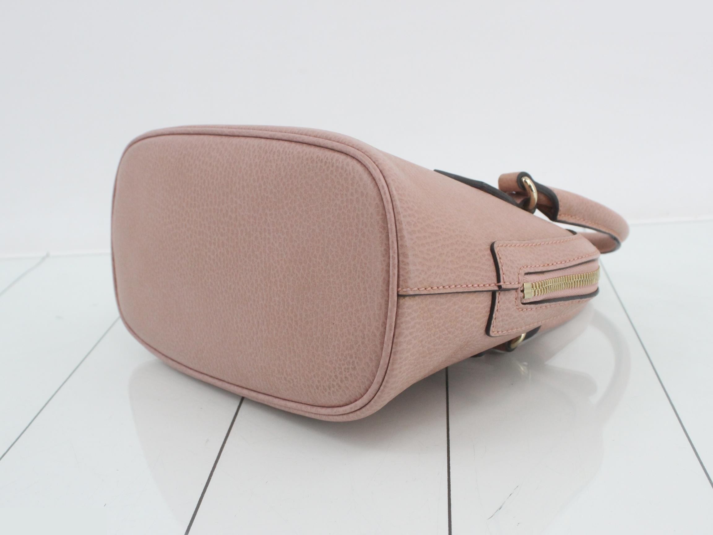 Interlocking G Dome Line Leather 2-Way Handbag — view 6