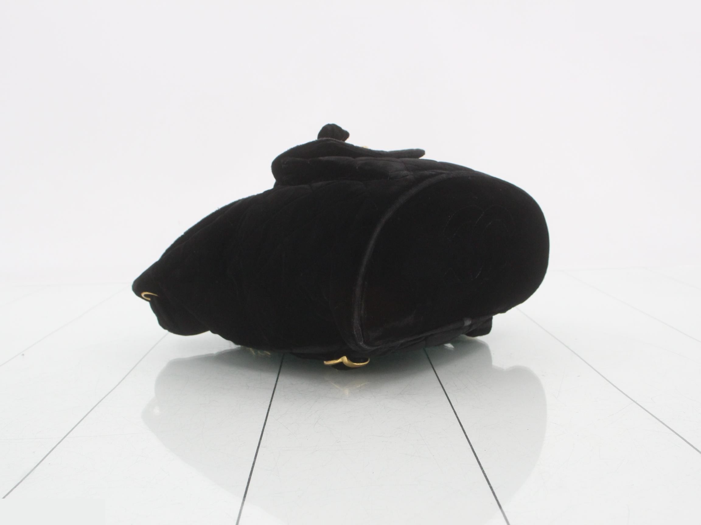 Matelassé Velour Turnlock Chain Backpack — view 5