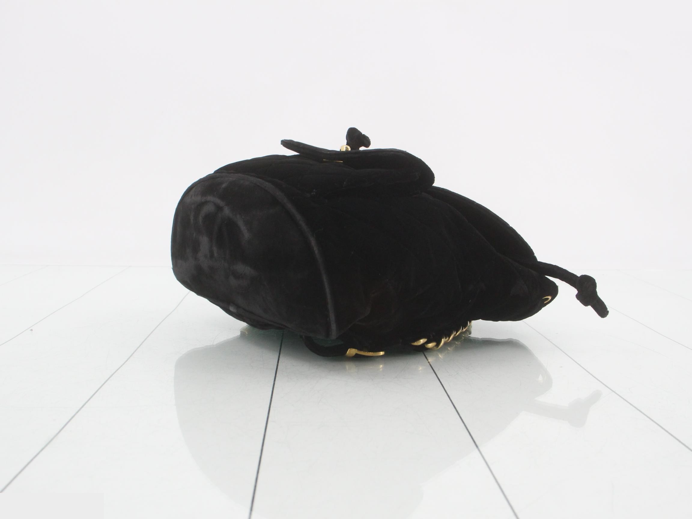 Matelassé Velour Turnlock Chain Backpack — view 6