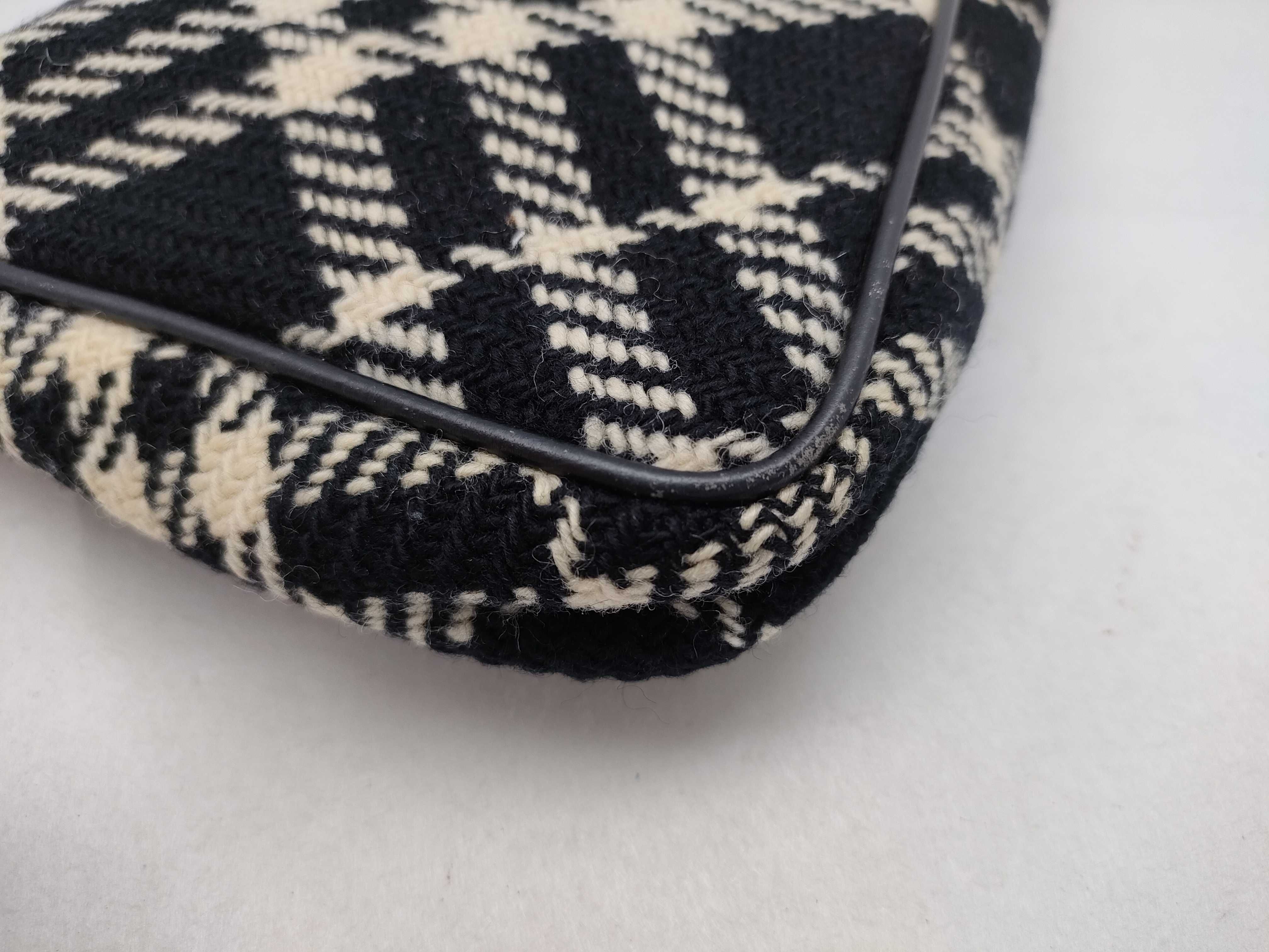 Wool Nova Check Black One-Shoulder Bag Accessory Pouch Handbag Pouch — view 8