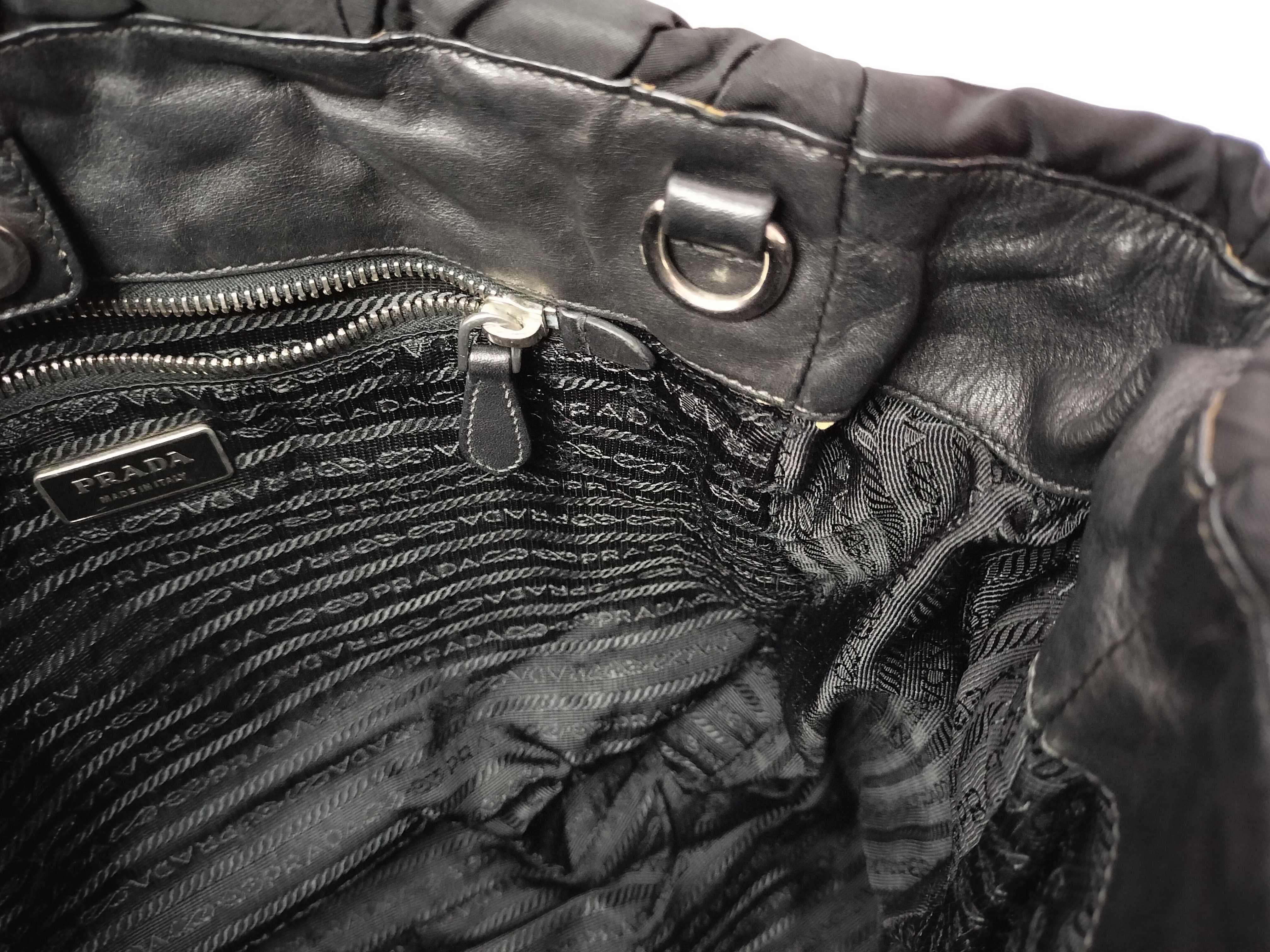 Nylon Quilted Nylon 2-Way Shoulder Bag Black Tote Bag — view 13