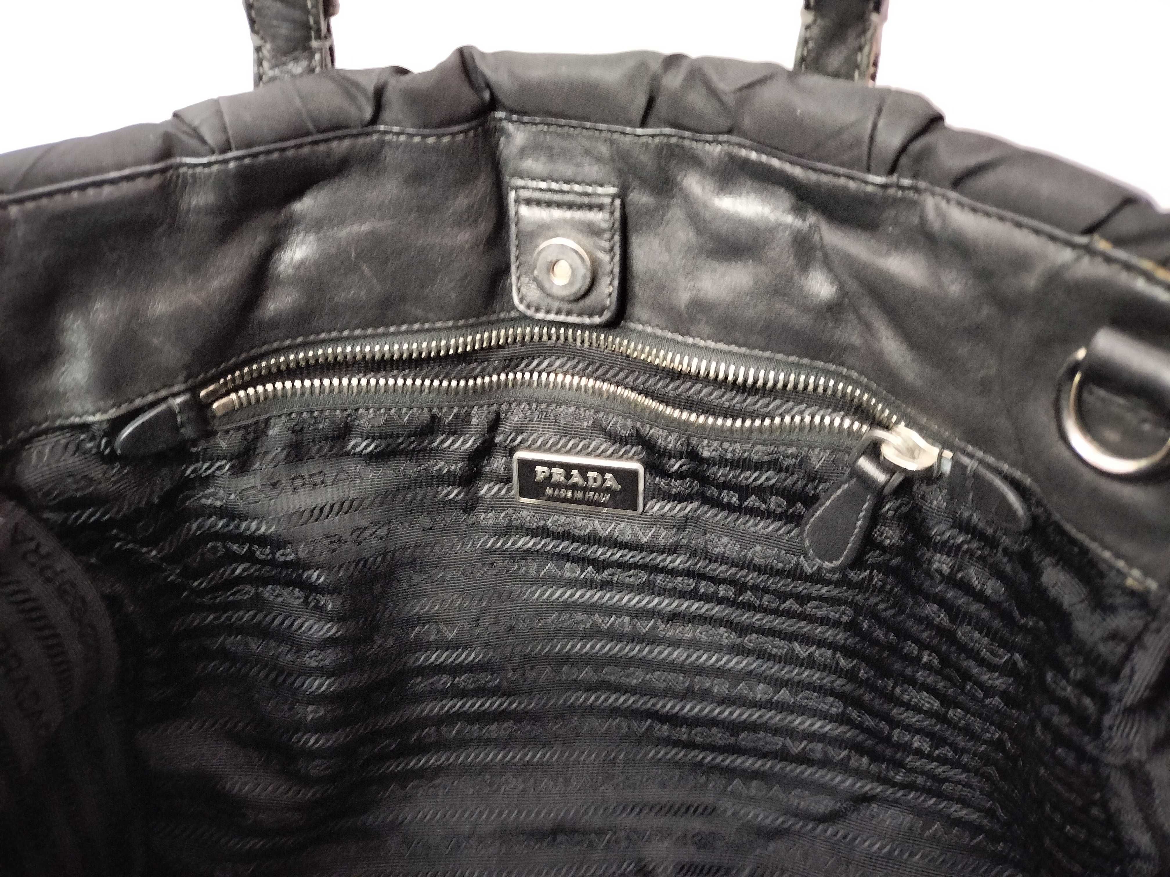 Nylon Quilted Nylon 2-Way Shoulder Bag Black Tote Bag — view 14