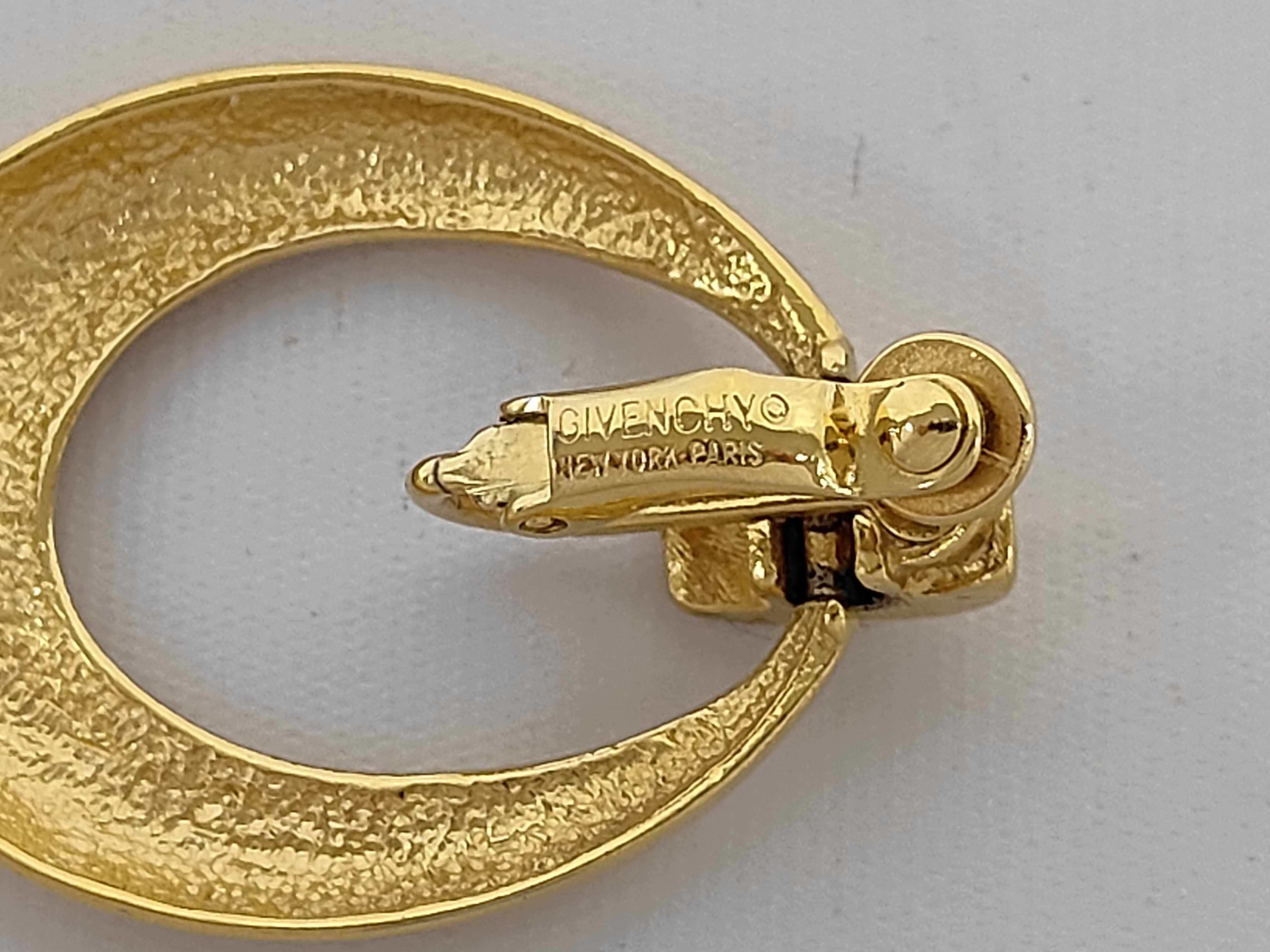 Vintage Circle Oval Gold Earrings — view 5