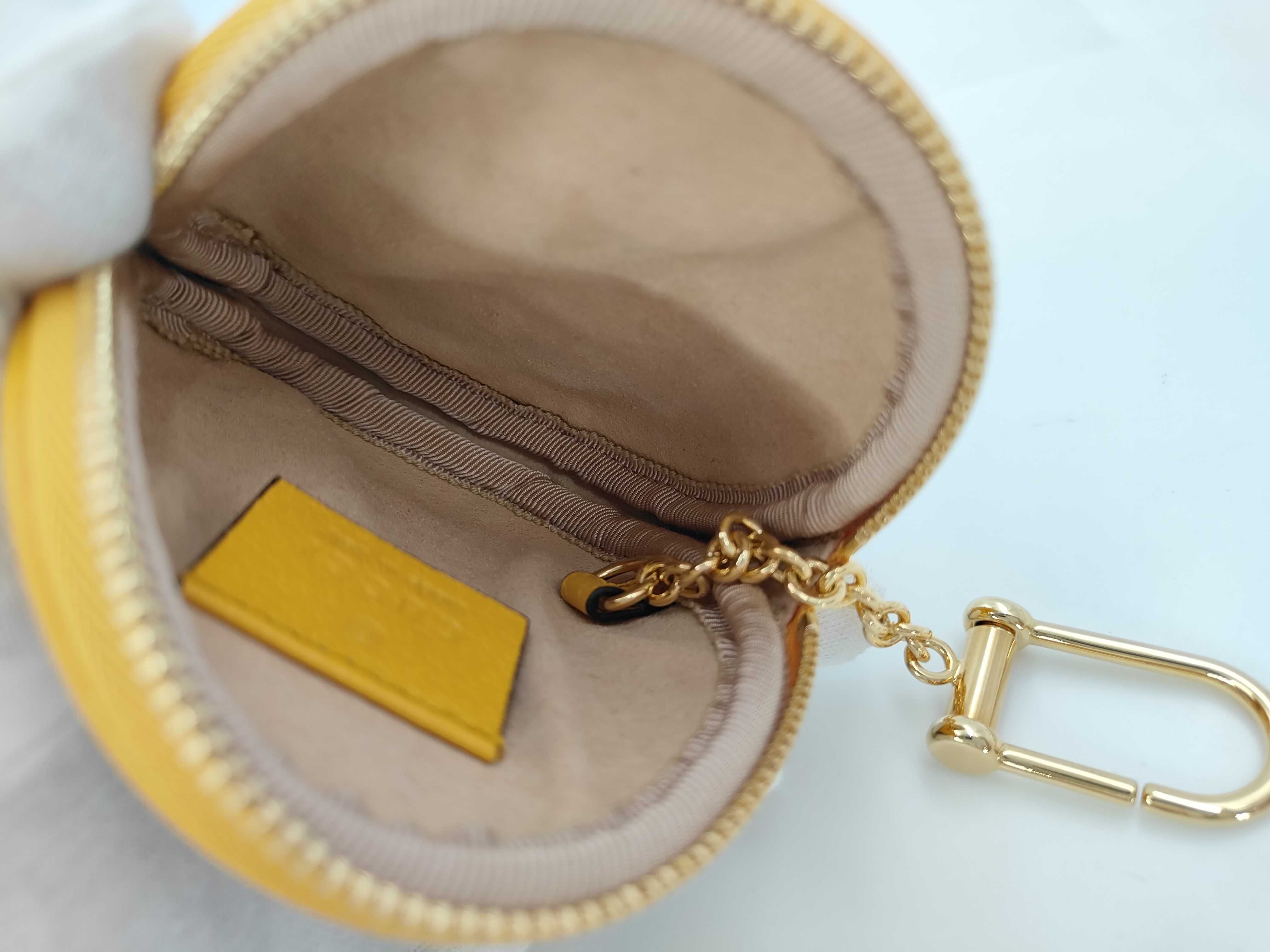 Ophidia Round Coin Case, GG Floral Pattern, 574840, Yellow Coin Case — view 7