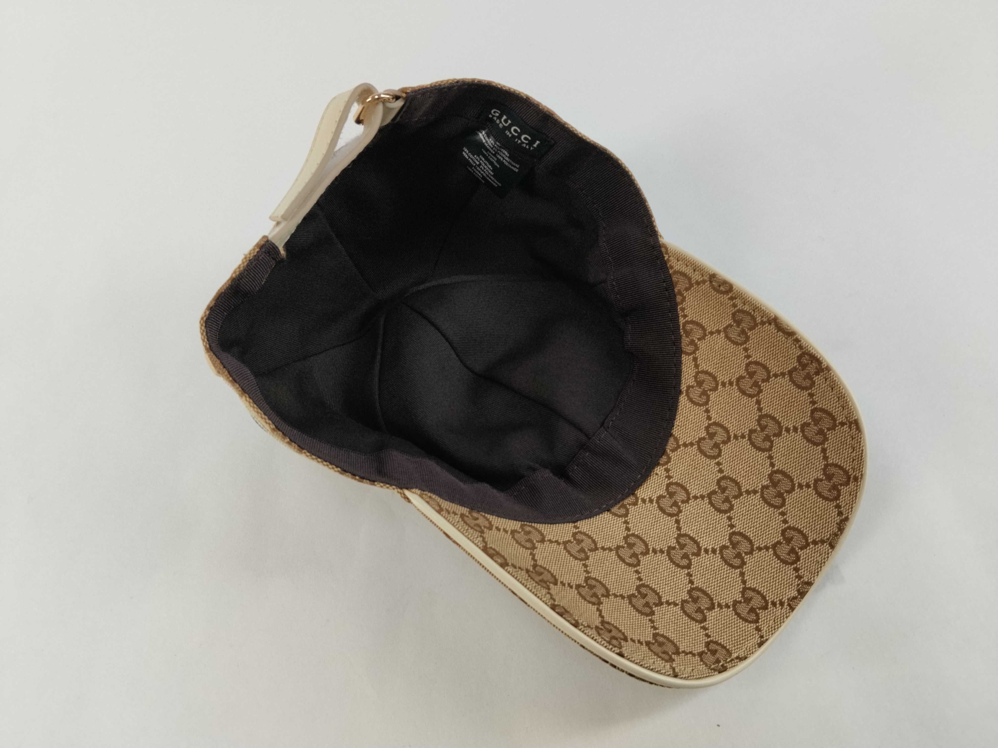 GG Canvas, Gucci Sherry Line GG Canvas Cap, Beige, Other Accessories — view 5