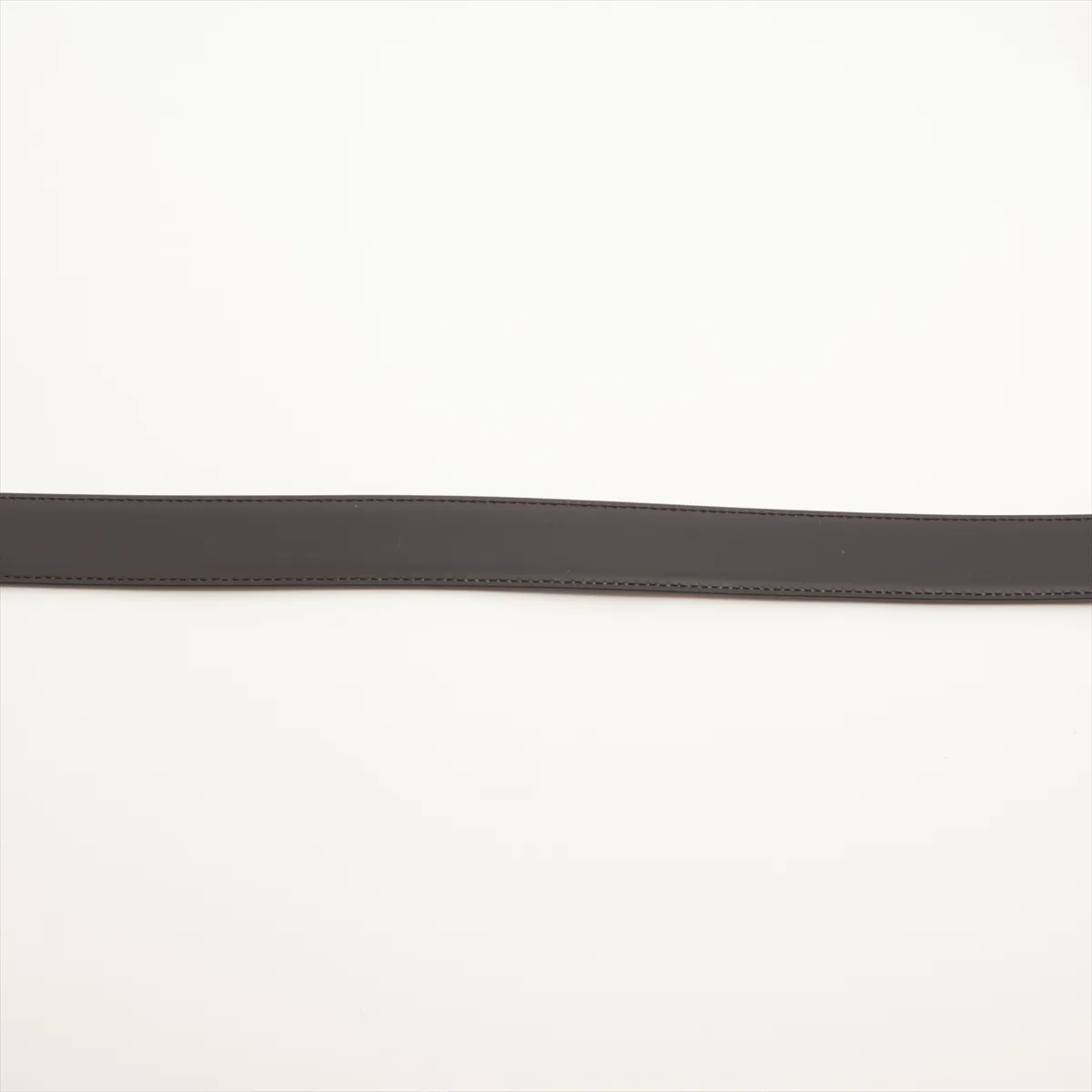 Santos de Cartier belt, leather, black x dark brown. Shows signs of wear: — view 4