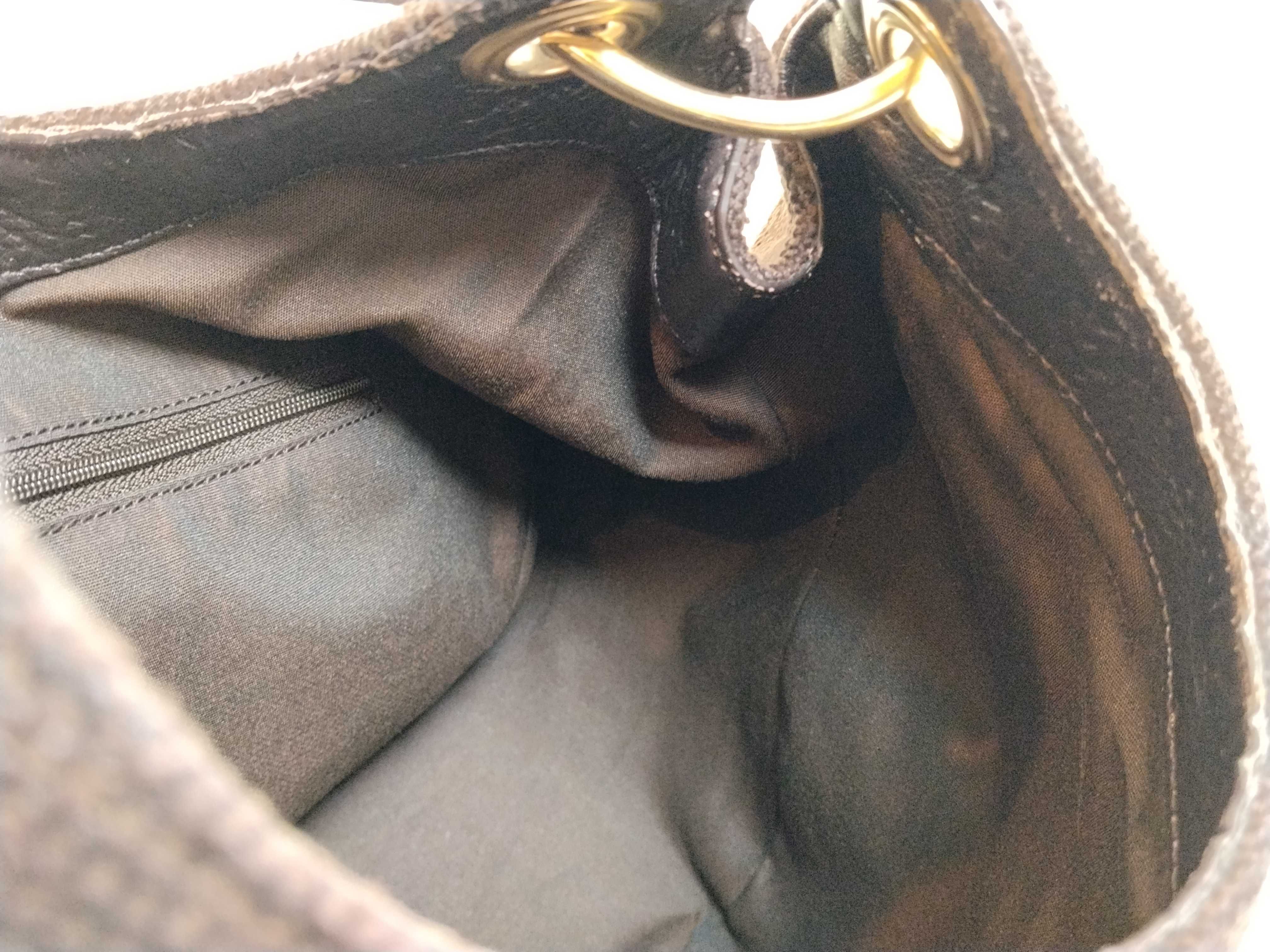 GG Shima Leather Canvas One-Shoulder Bag — view 10