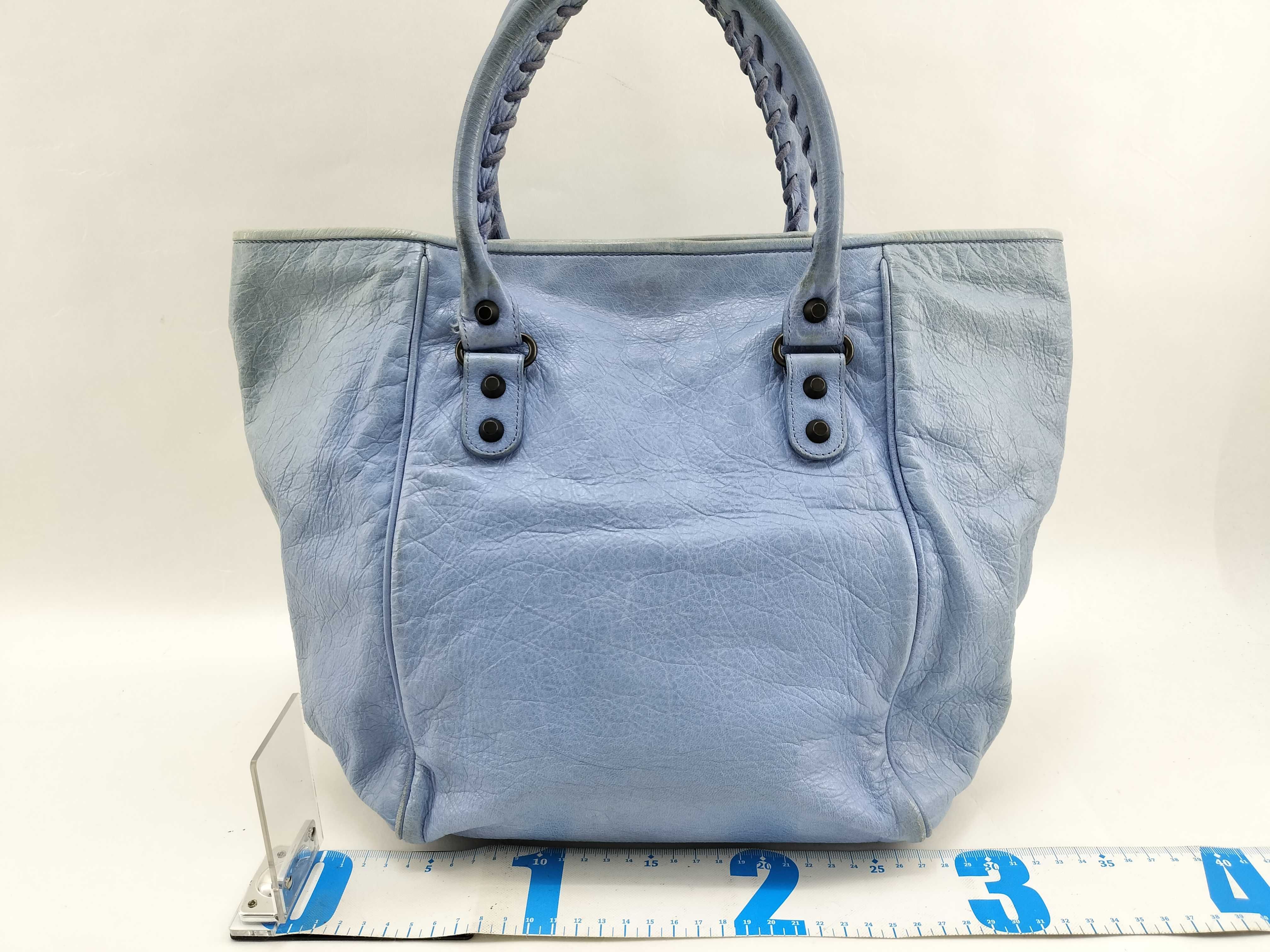 The City Balenciaga The City Handbag Blue Tote Bag — view 2