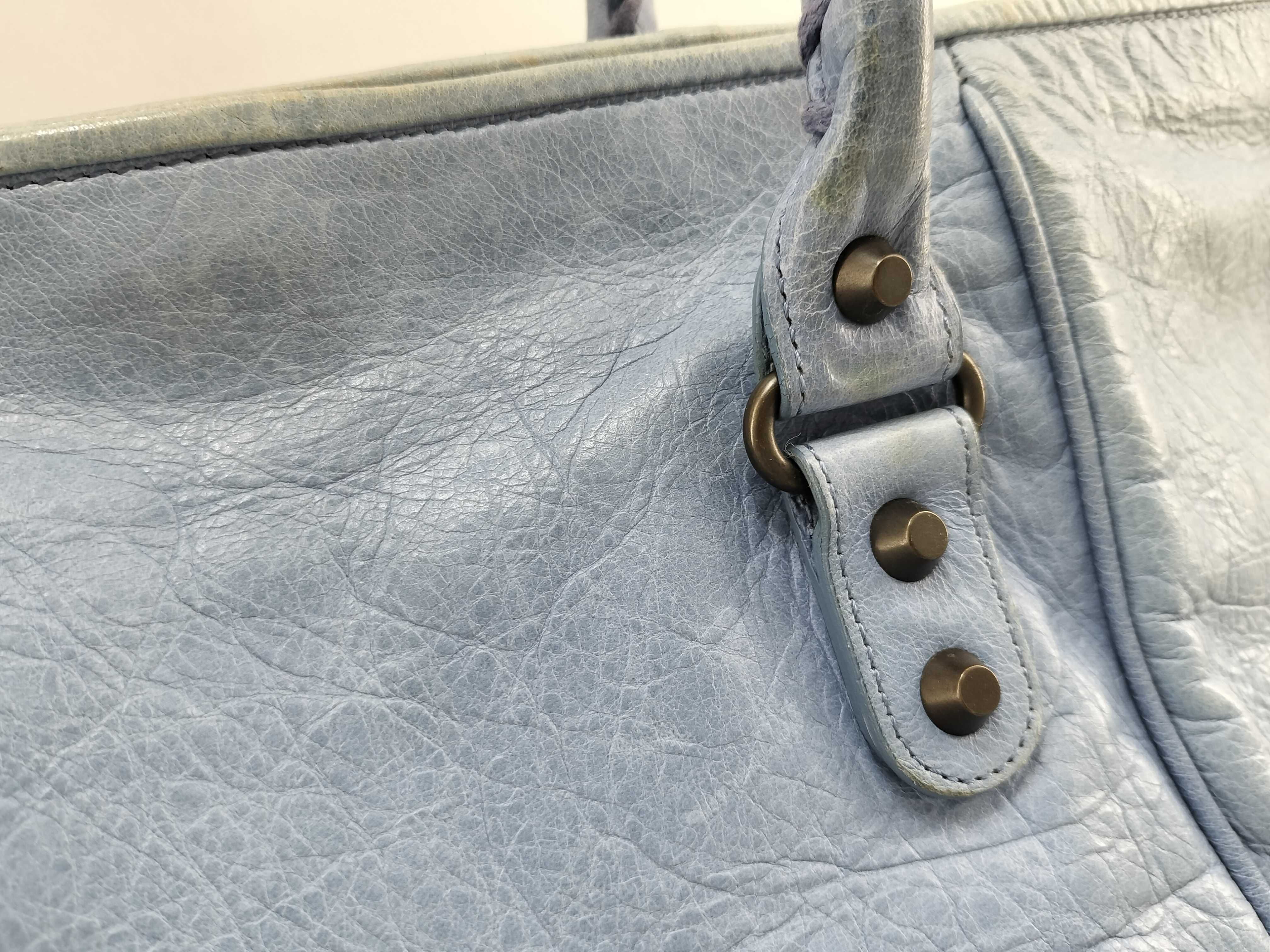 The City Balenciaga The City Handbag Blue Tote Bag — view 3