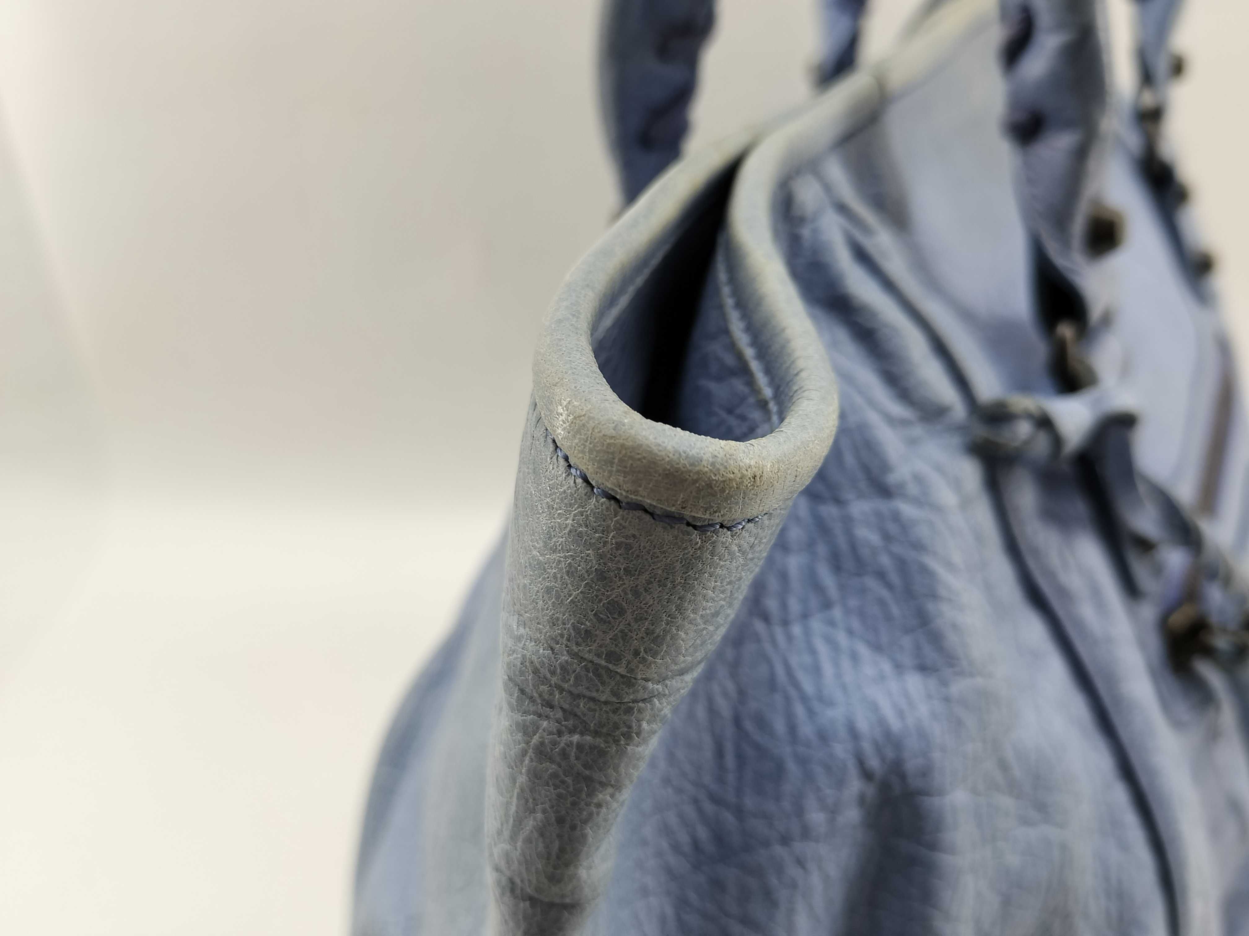 The City Balenciaga The City Handbag Blue Tote Bag — view 4