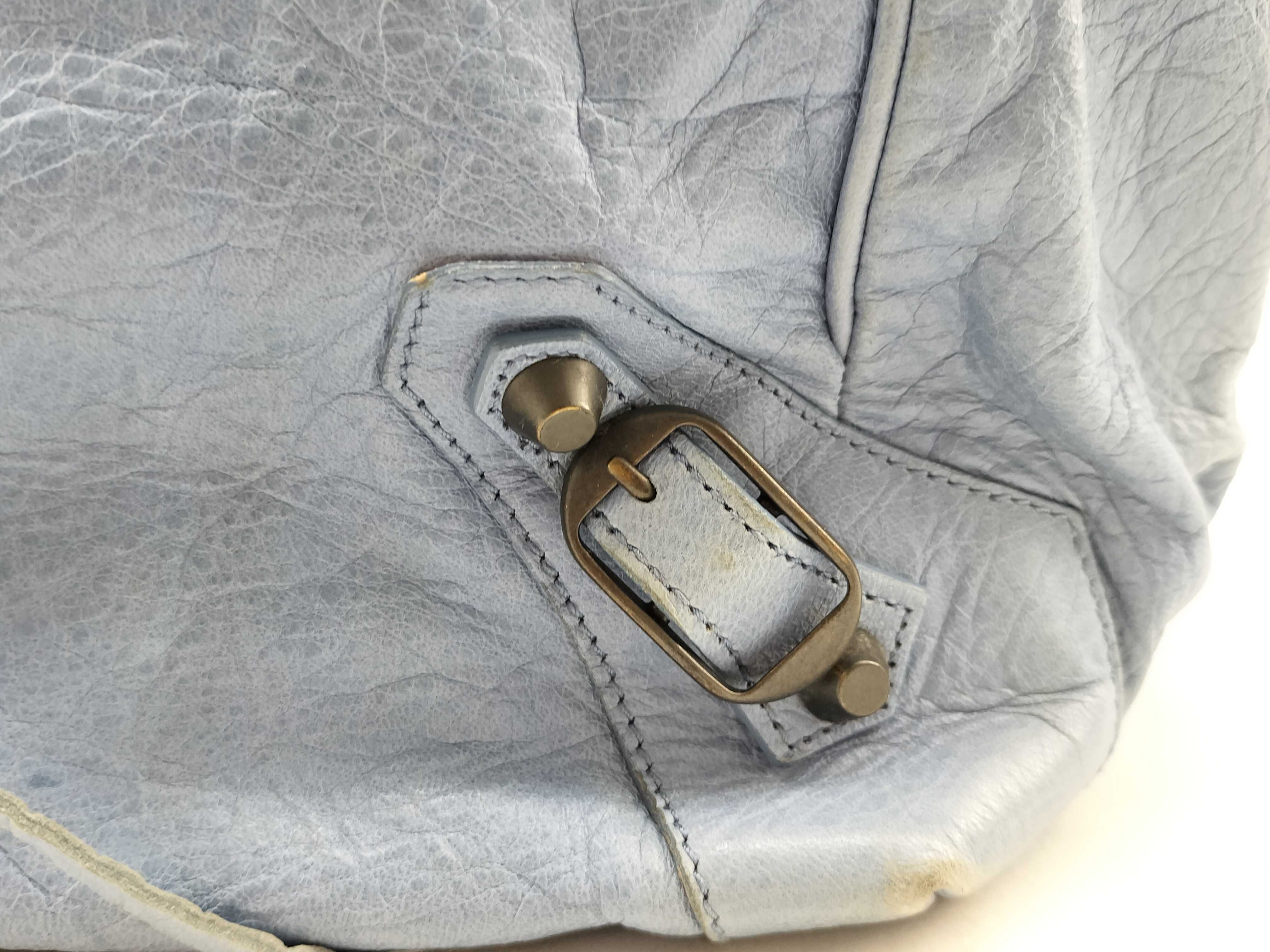 The City Balenciaga The City Handbag Blue Tote Bag — view 5