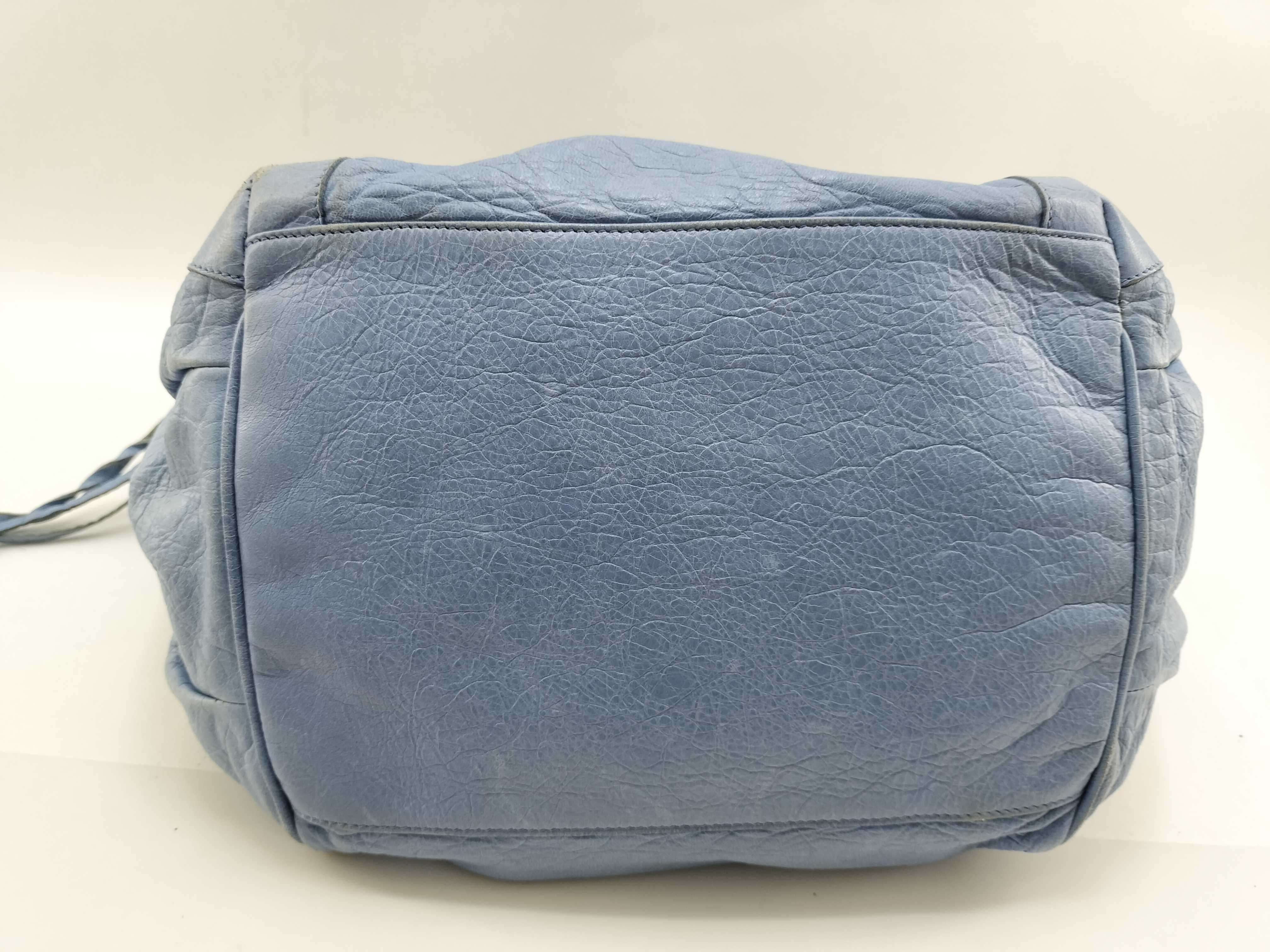 The City Balenciaga The City Handbag Blue Tote Bag — view 7