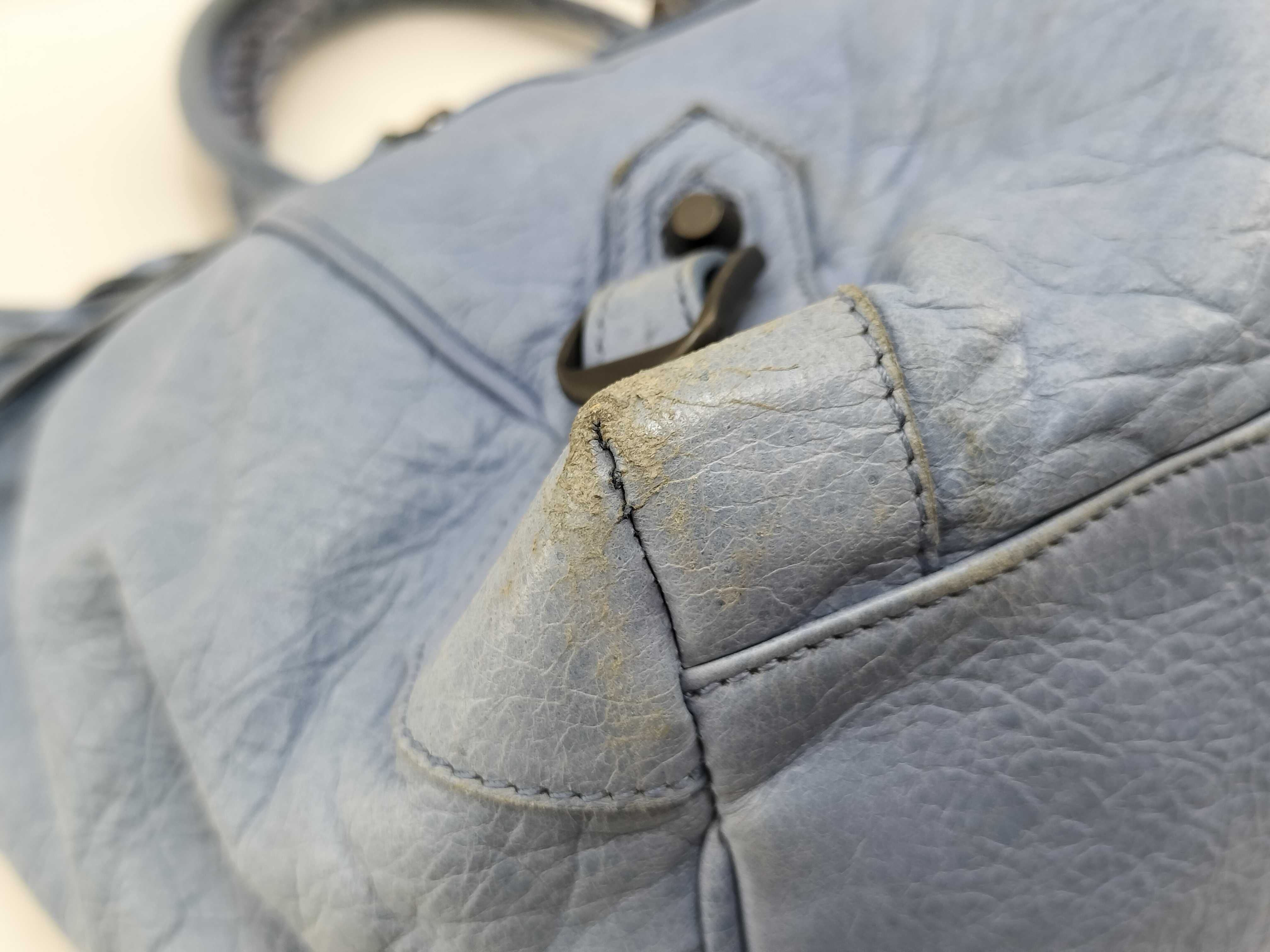 The City Balenciaga The City Handbag Blue Tote Bag — view 8