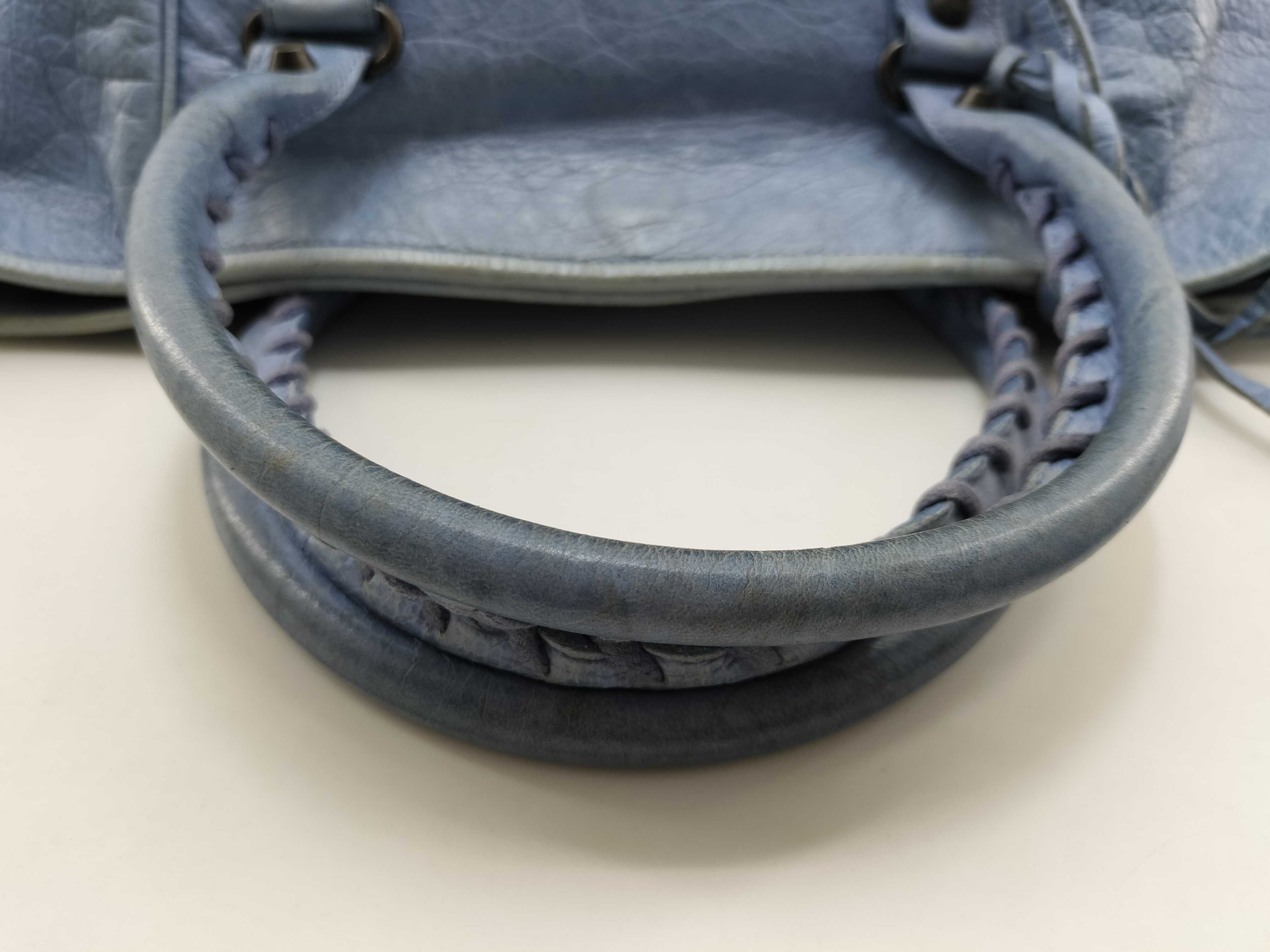 The City Balenciaga The City Handbag Blue Tote Bag — view 9