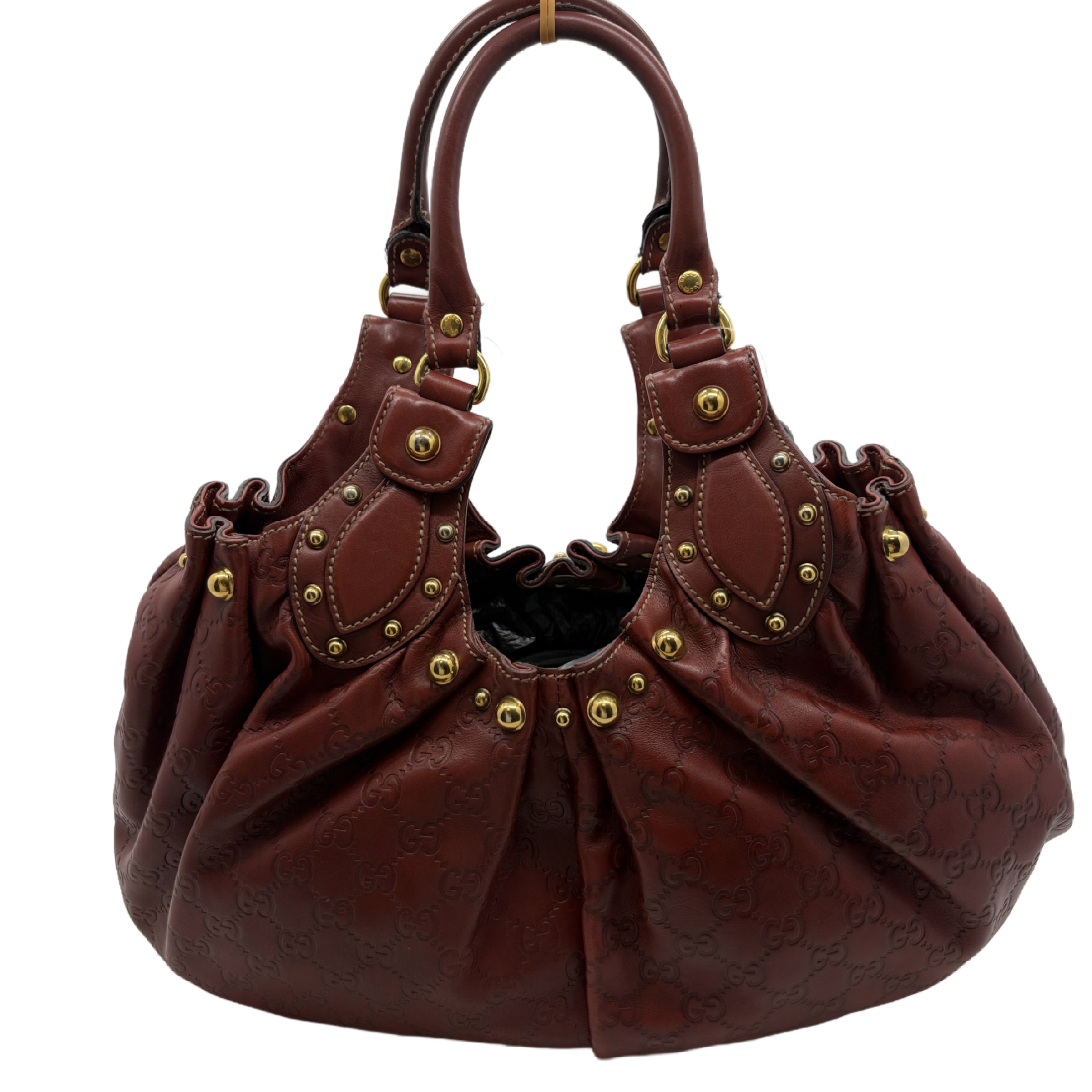 Guccissima Studded Leather Shoulder Bag