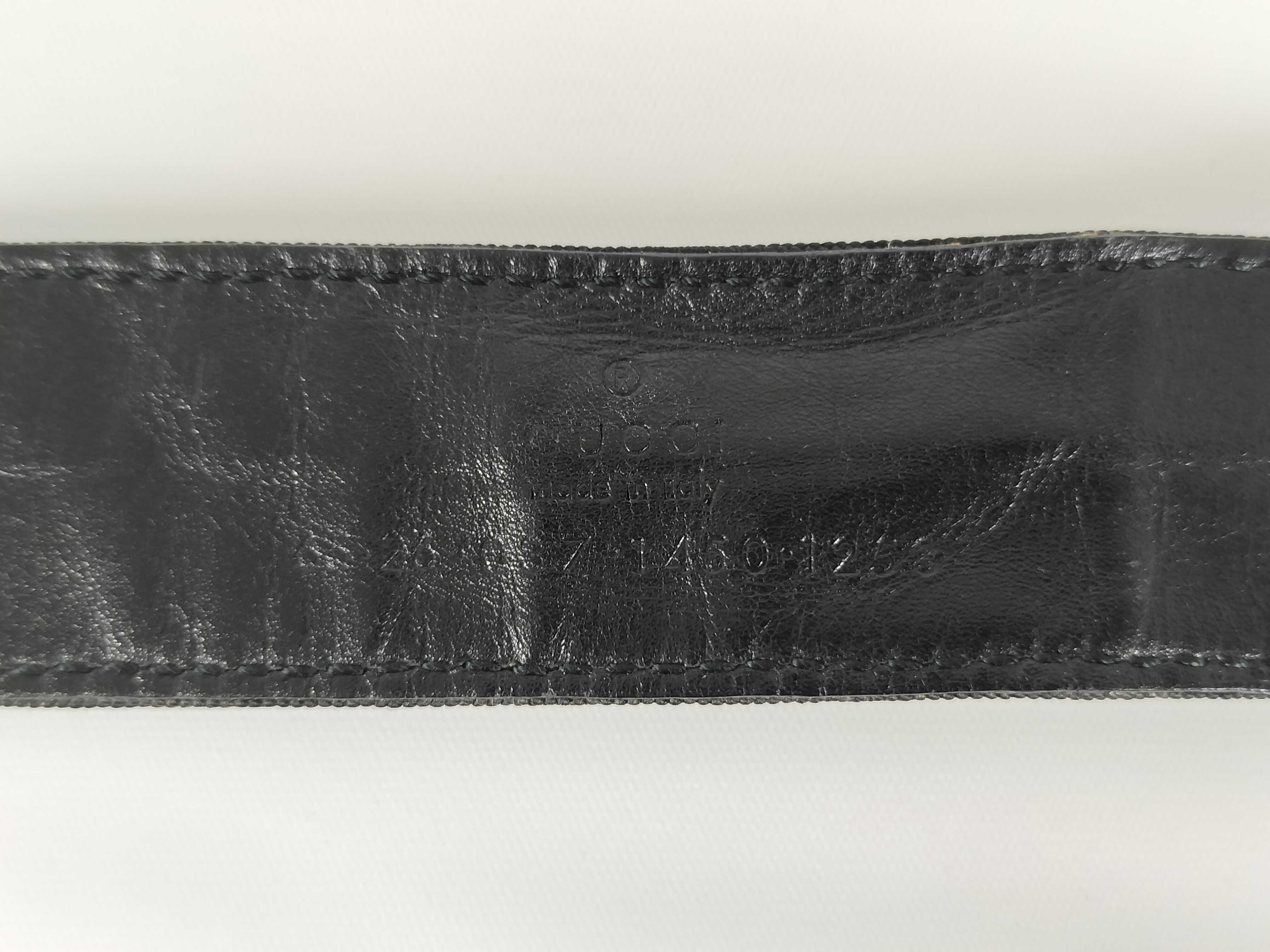 logo buckle leather x nylon belt — view 4