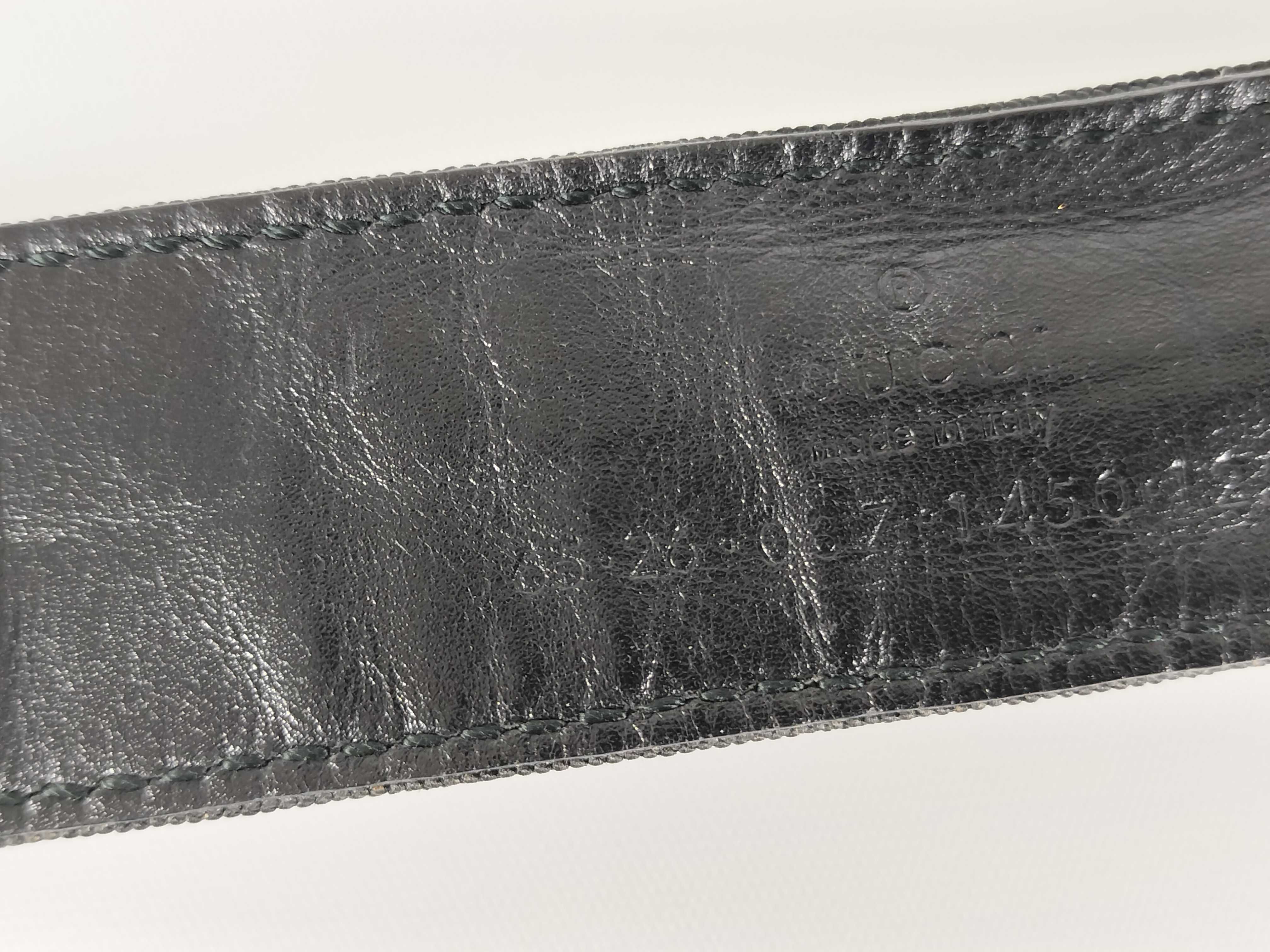 logo buckle leather x nylon belt — view 5