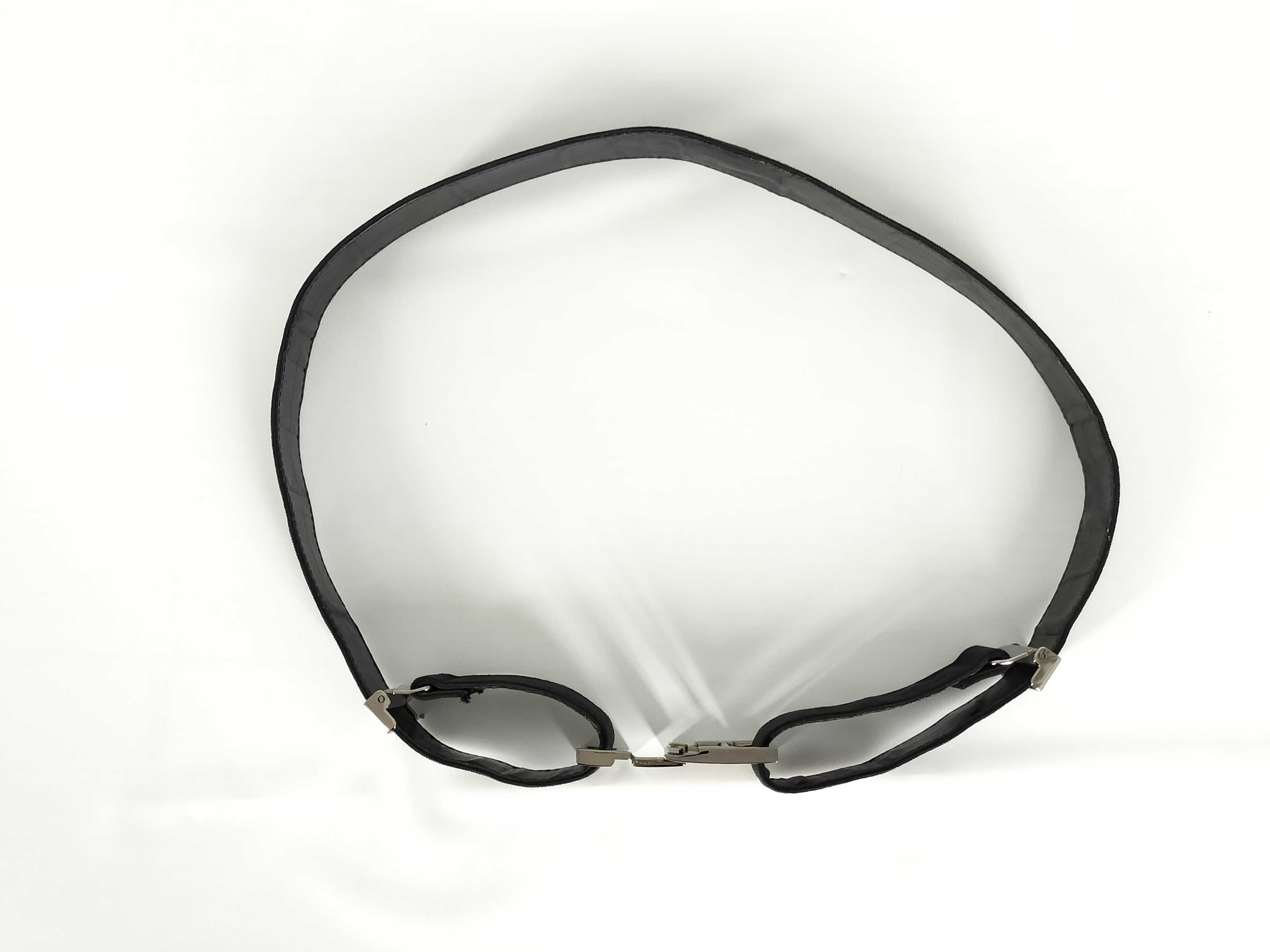 logo buckle leather x nylon belt — view 7