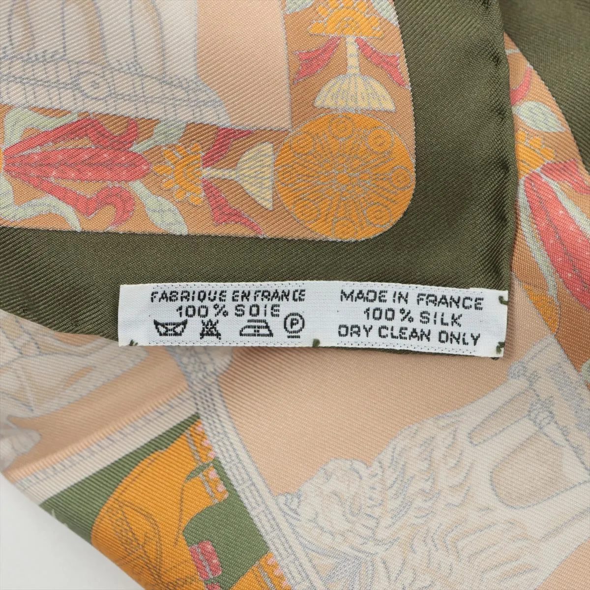 Carre 45 TORANA (Tower Gate) Scarf, Silk, Khaki, — view 6