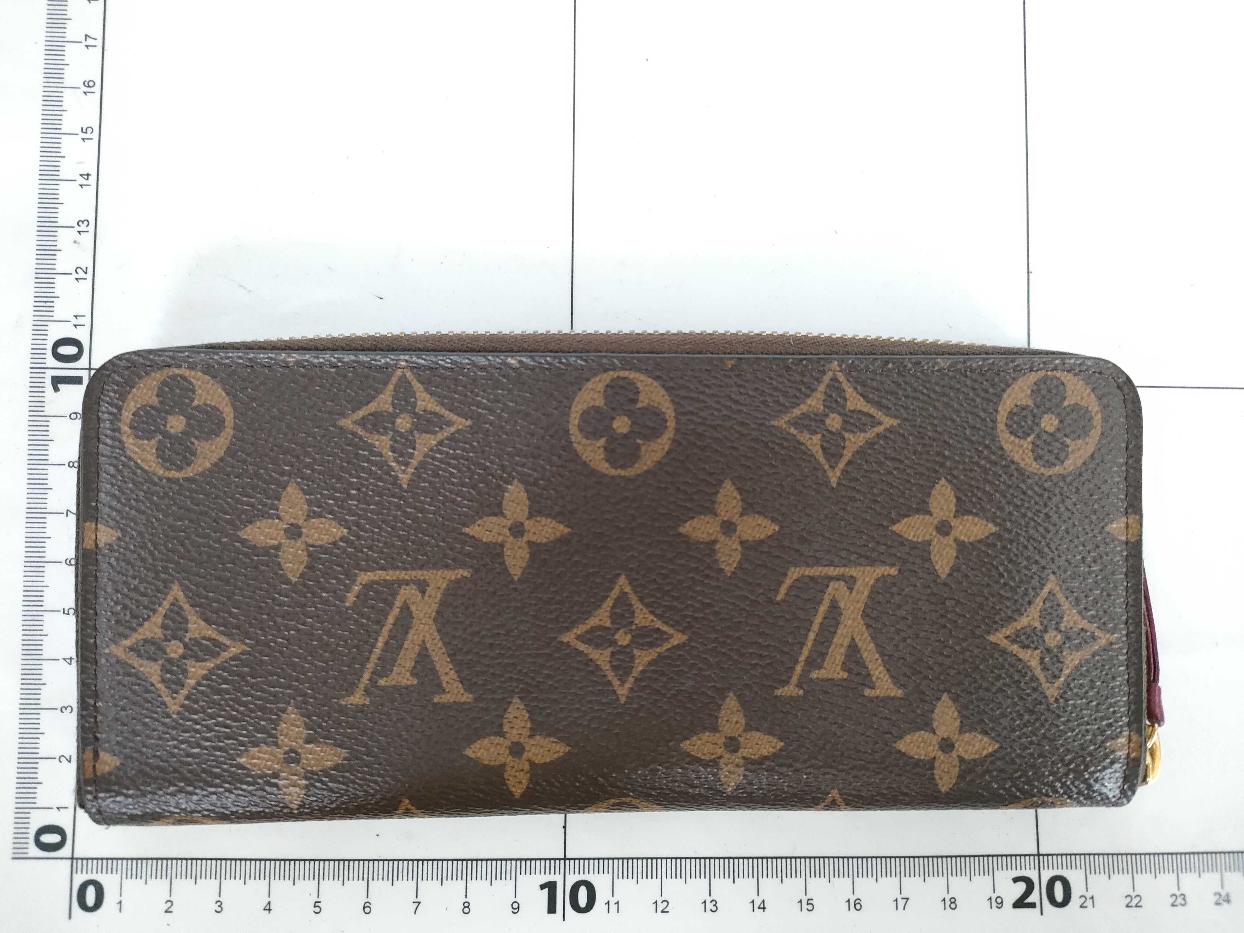 Monogram Louis Vuitton Monogram Portefeuille Clemence Fuchsia Gold Hardware CA0187 Wallet — view 2