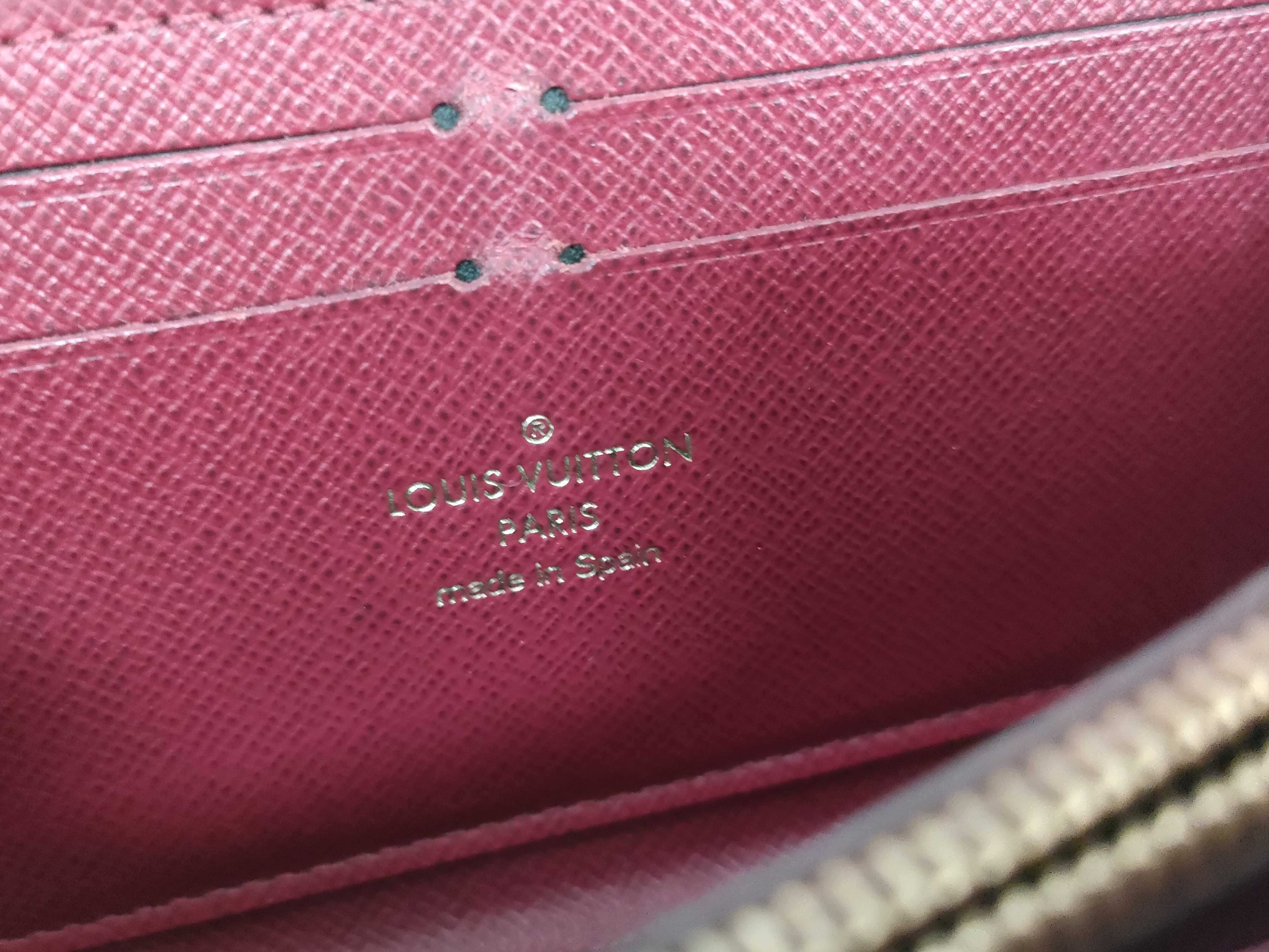 Monogram Louis Vuitton Monogram Portefeuille Clemence Fuchsia Gold Hardware CA0187 Wallet — view 13