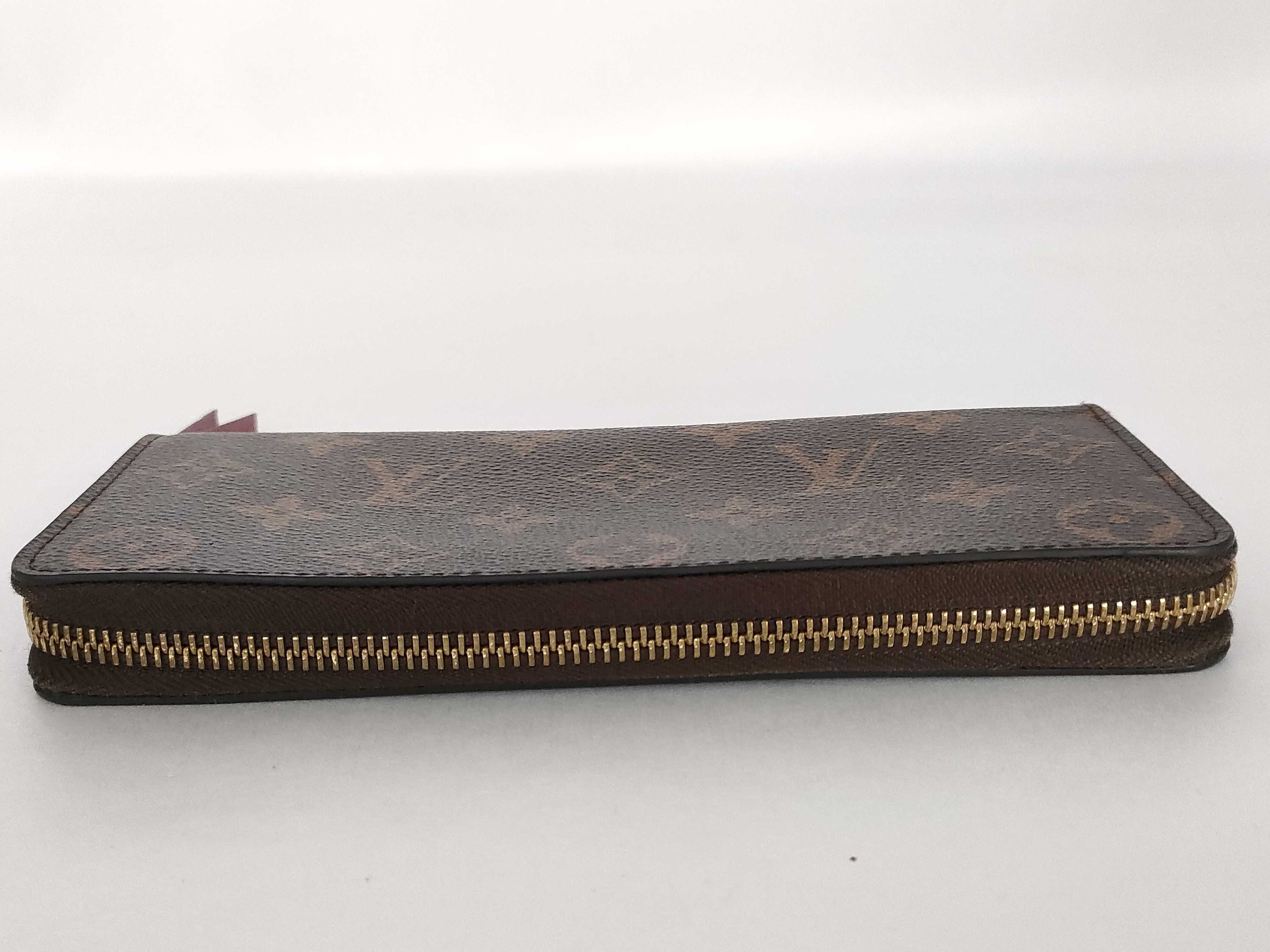Monogram Louis Vuitton Monogram Portefeuille Clemence Fuchsia Gold Hardware CA0187 Wallet — view 5