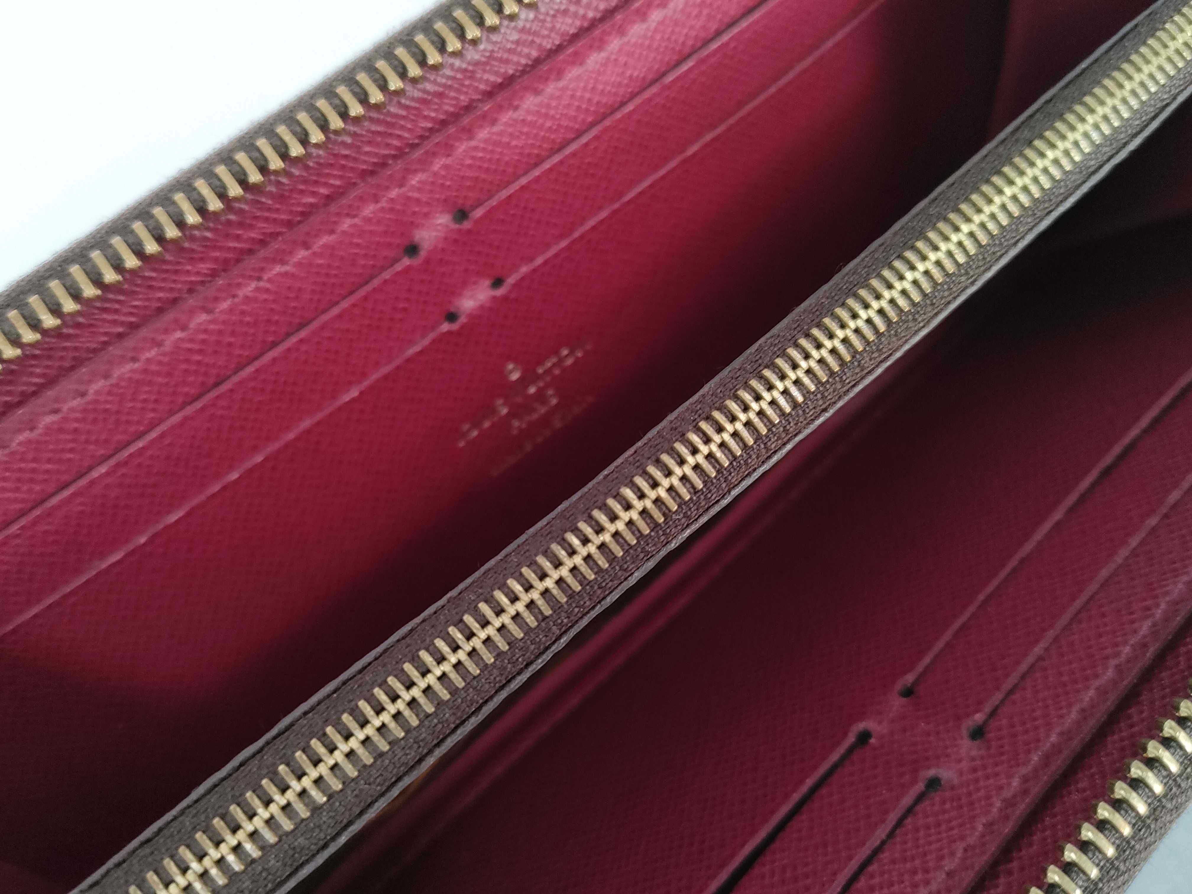 Monogram Louis Vuitton Monogram Portefeuille Clemence Fuchsia Gold Hardware CA0187 Wallet — view 9