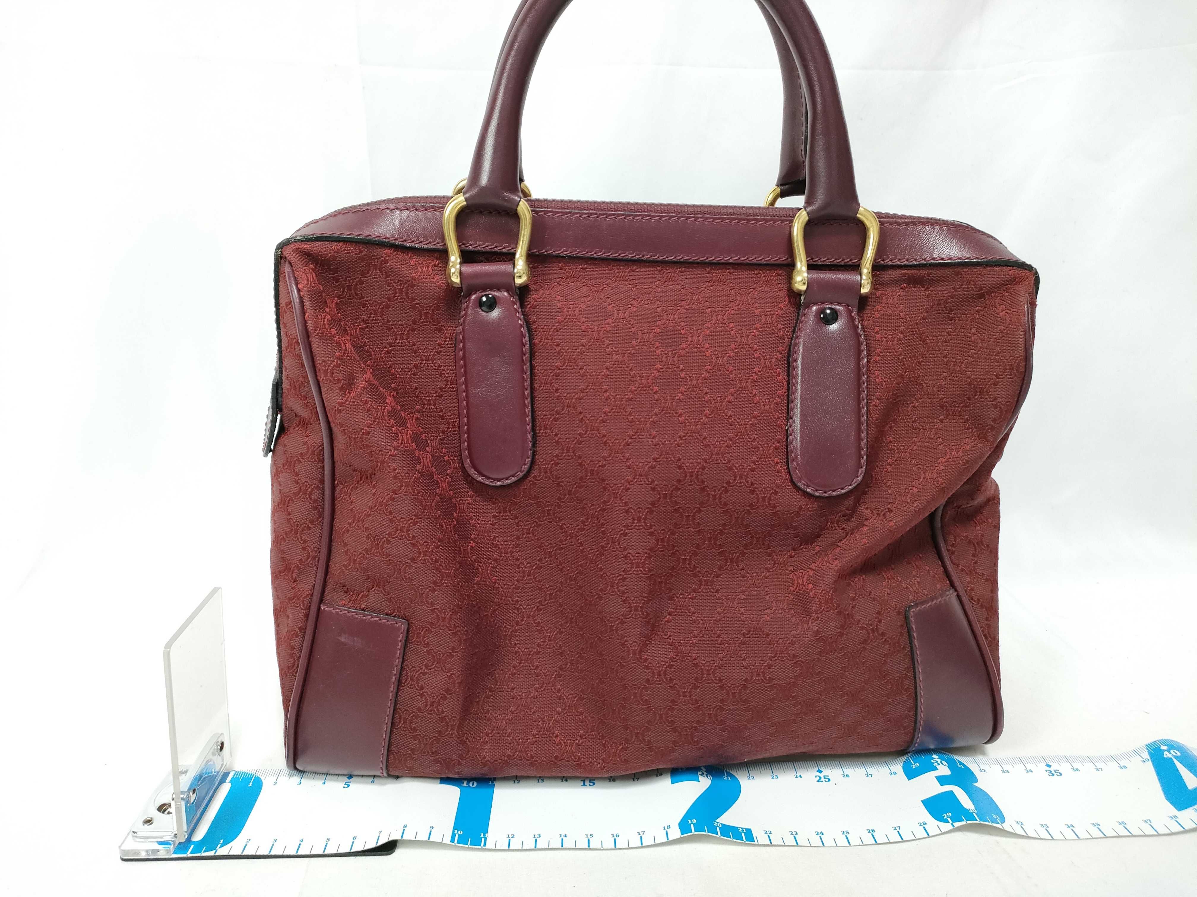 Macadam Boston Bag, Canvas and Leather, Bordeaux Boston Bag — view 2