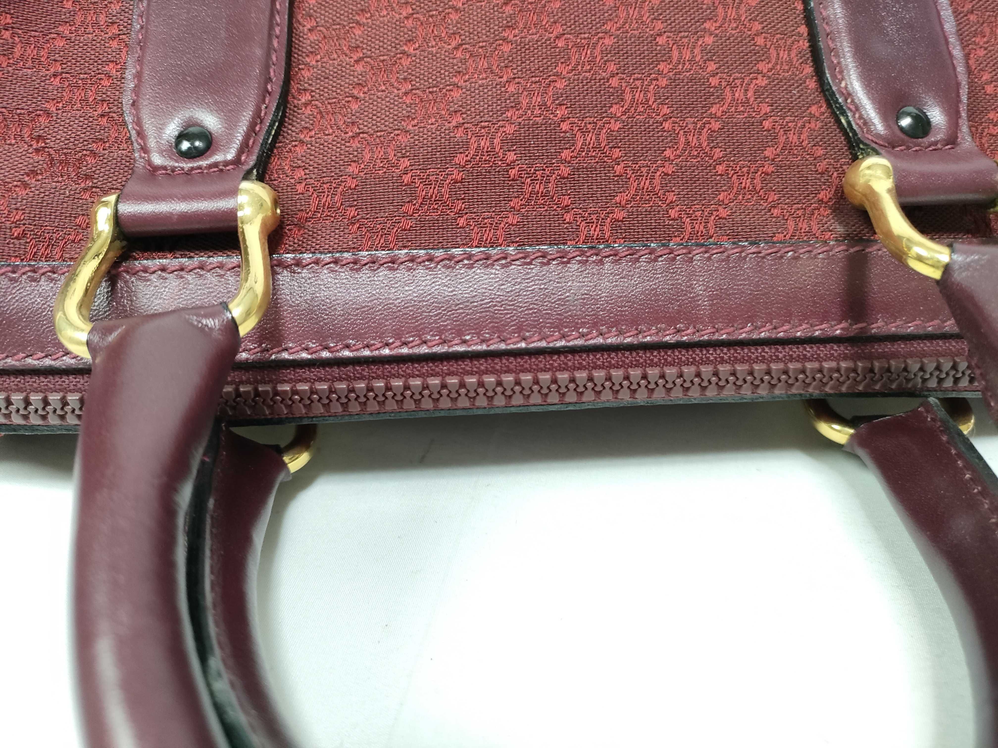 Macadam Boston Bag, Canvas and Leather, Bordeaux Boston Bag — view 12