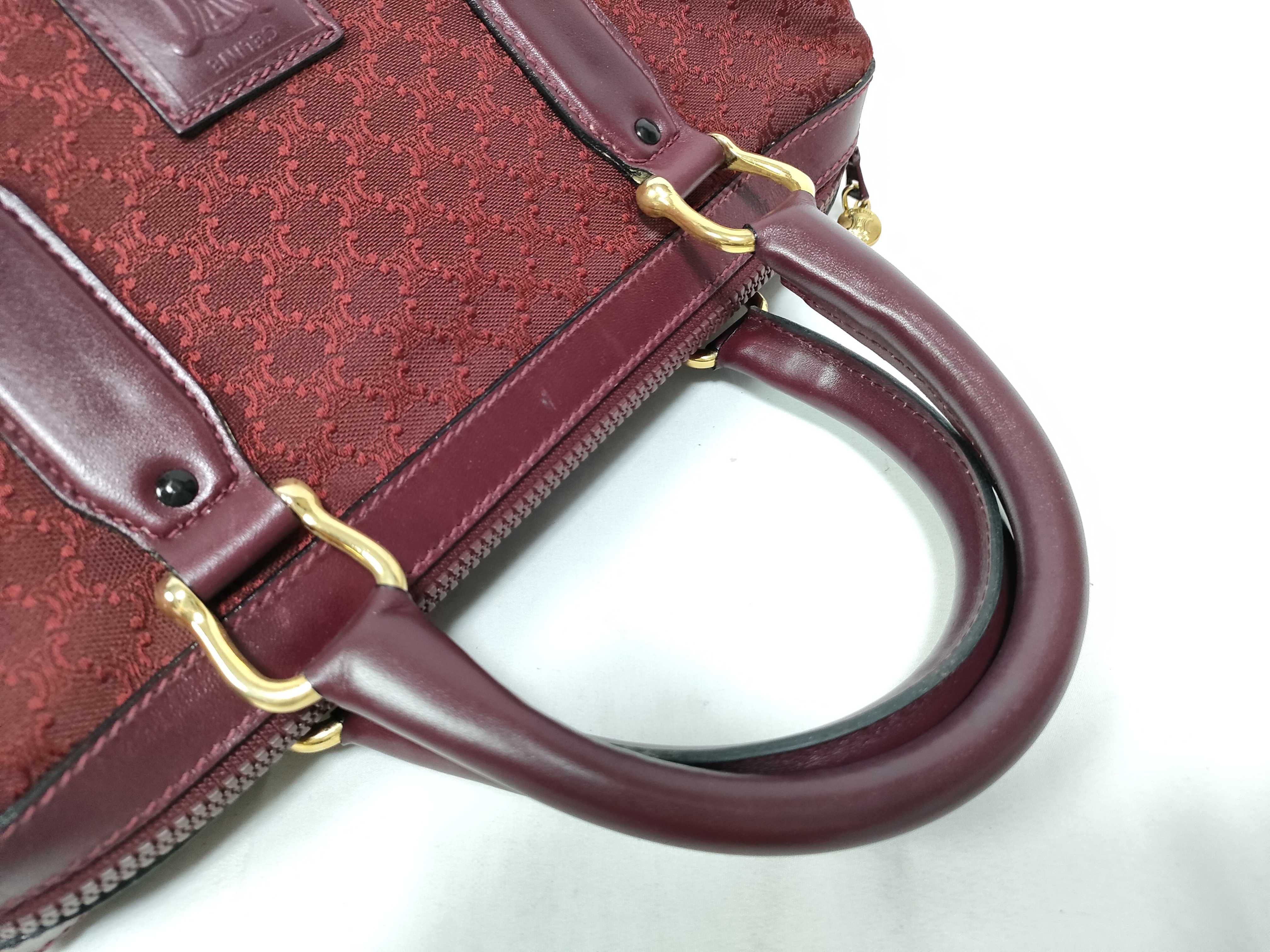Macadam Boston Bag, Canvas and Leather, Bordeaux Boston Bag — view 10