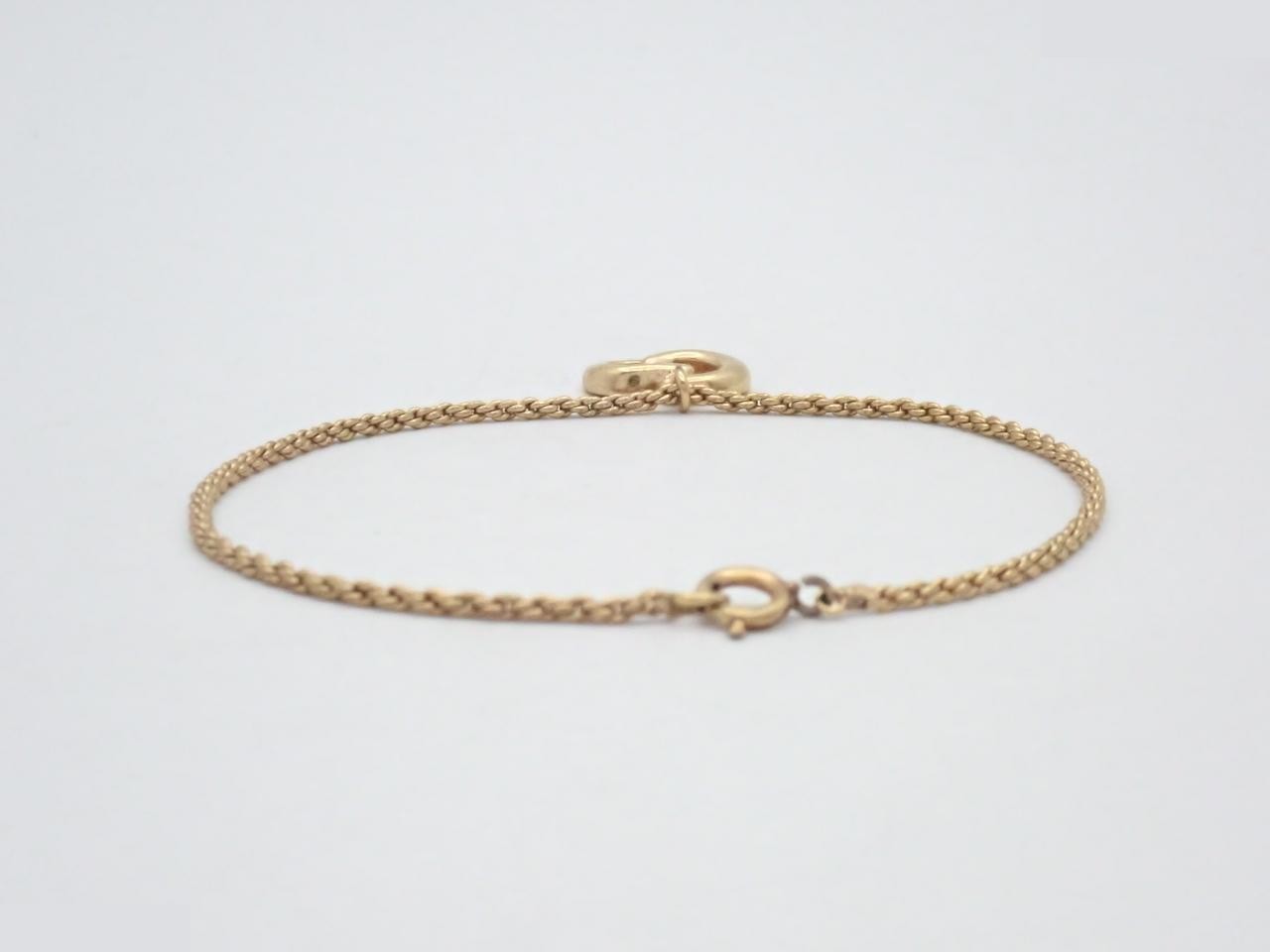 bracelet, CD design, gold, chain approximately 18.5 cm. — view 2