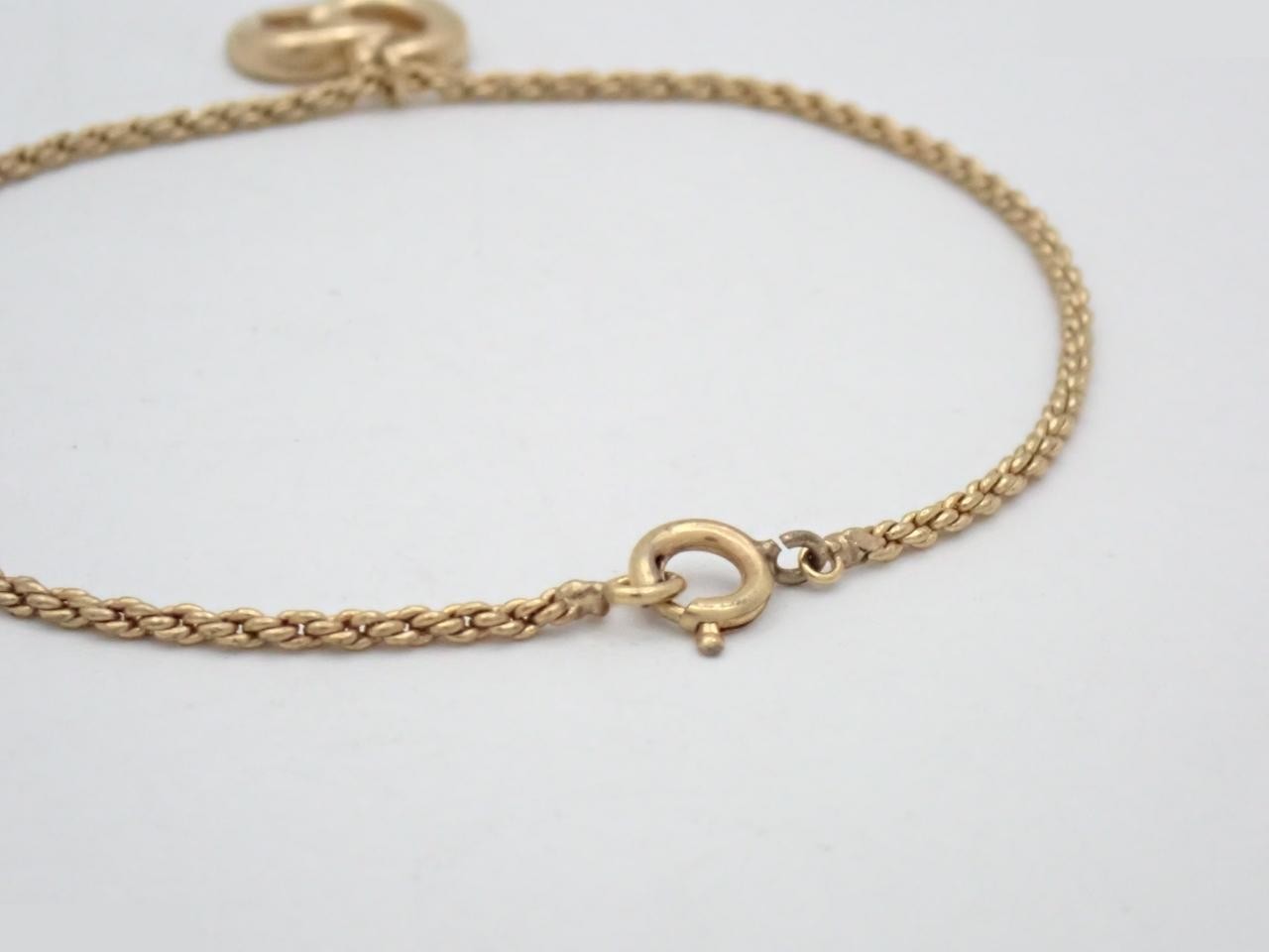 bracelet, CD design, gold, chain approximately 18.5 cm. — view 3