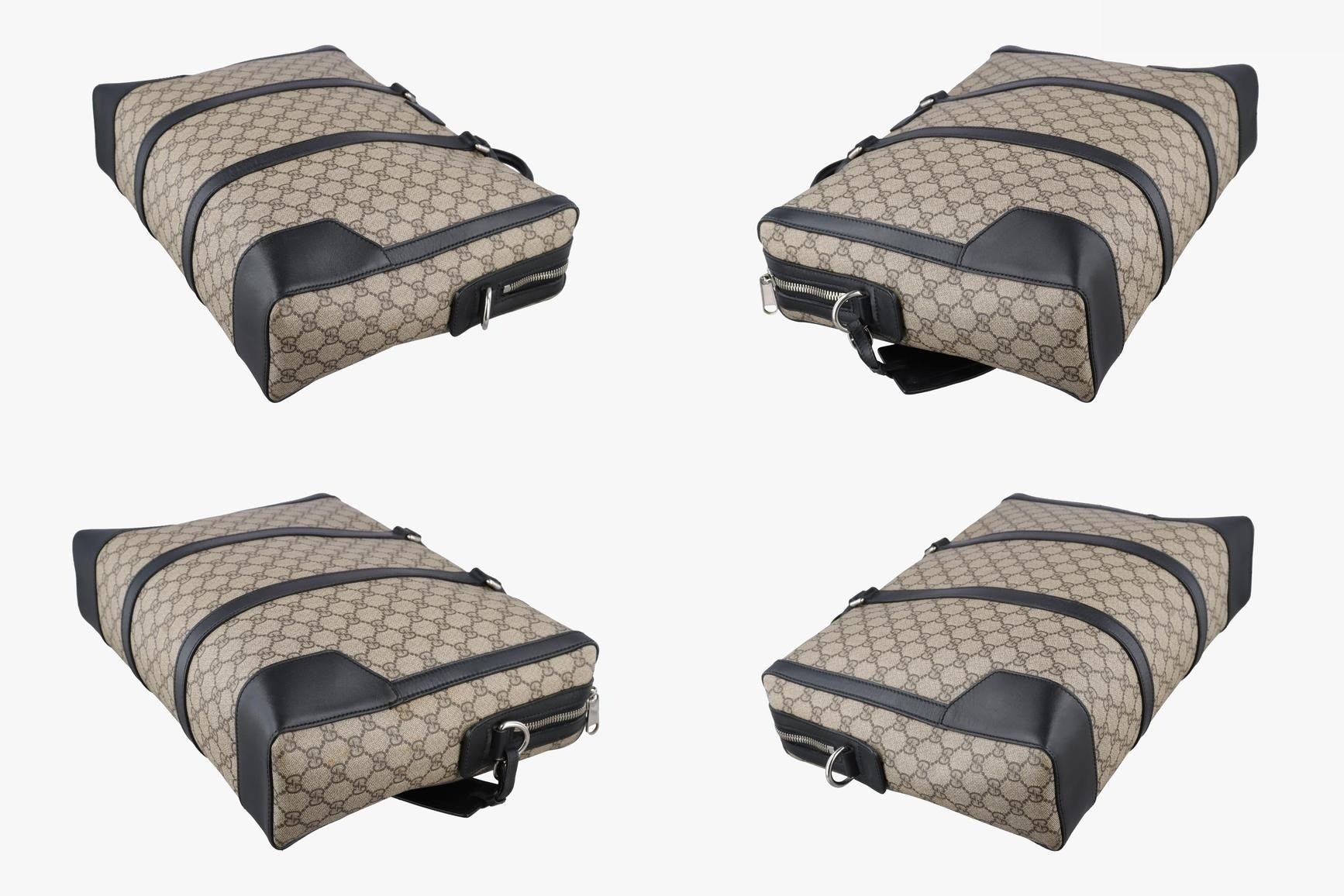Kaleido PVC Coated Canvas x Leather Beige x Black — view 4