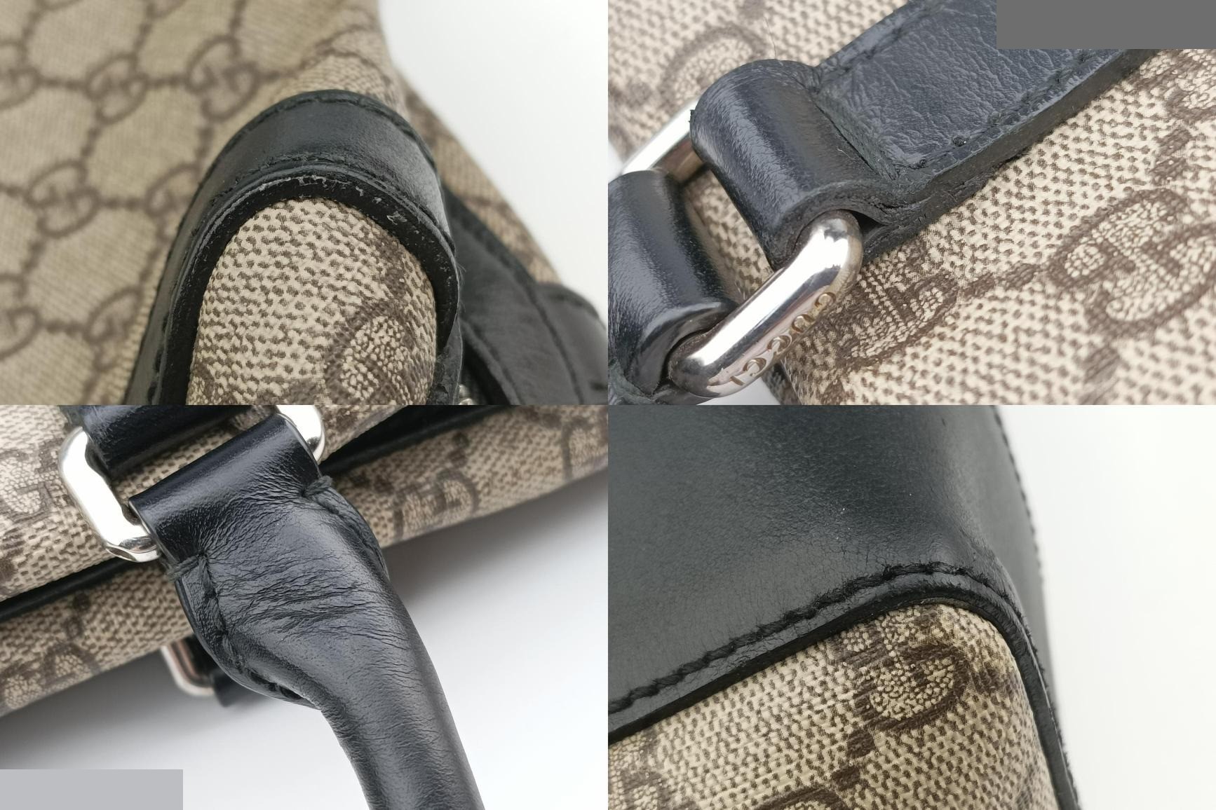 Kaleido PVC Coated Canvas x Leather Beige x Black — view 10