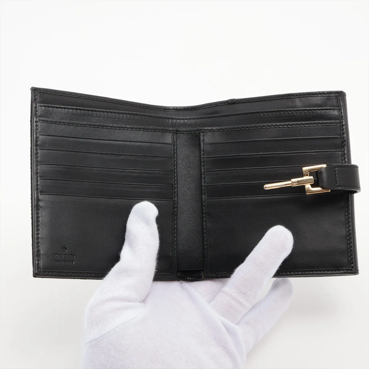 Jackie Canvas x Leather Compact Wallet Black 035.2888.2131 — view 3