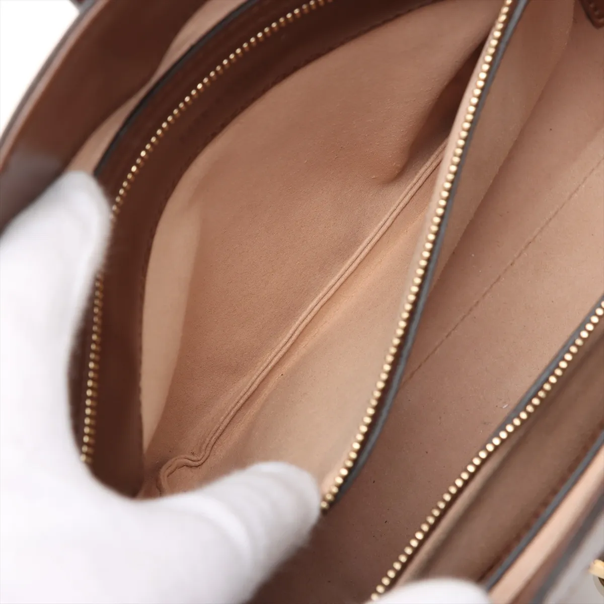 GG Supreme Jackie 1961 PVC x Leather 2WAY Handbag Brown 649016 — view 9