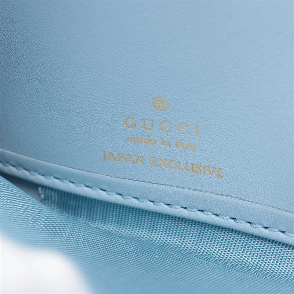 x Yuko Higuchi 847918 Leather Round Zip Wallet, Blue — view 8